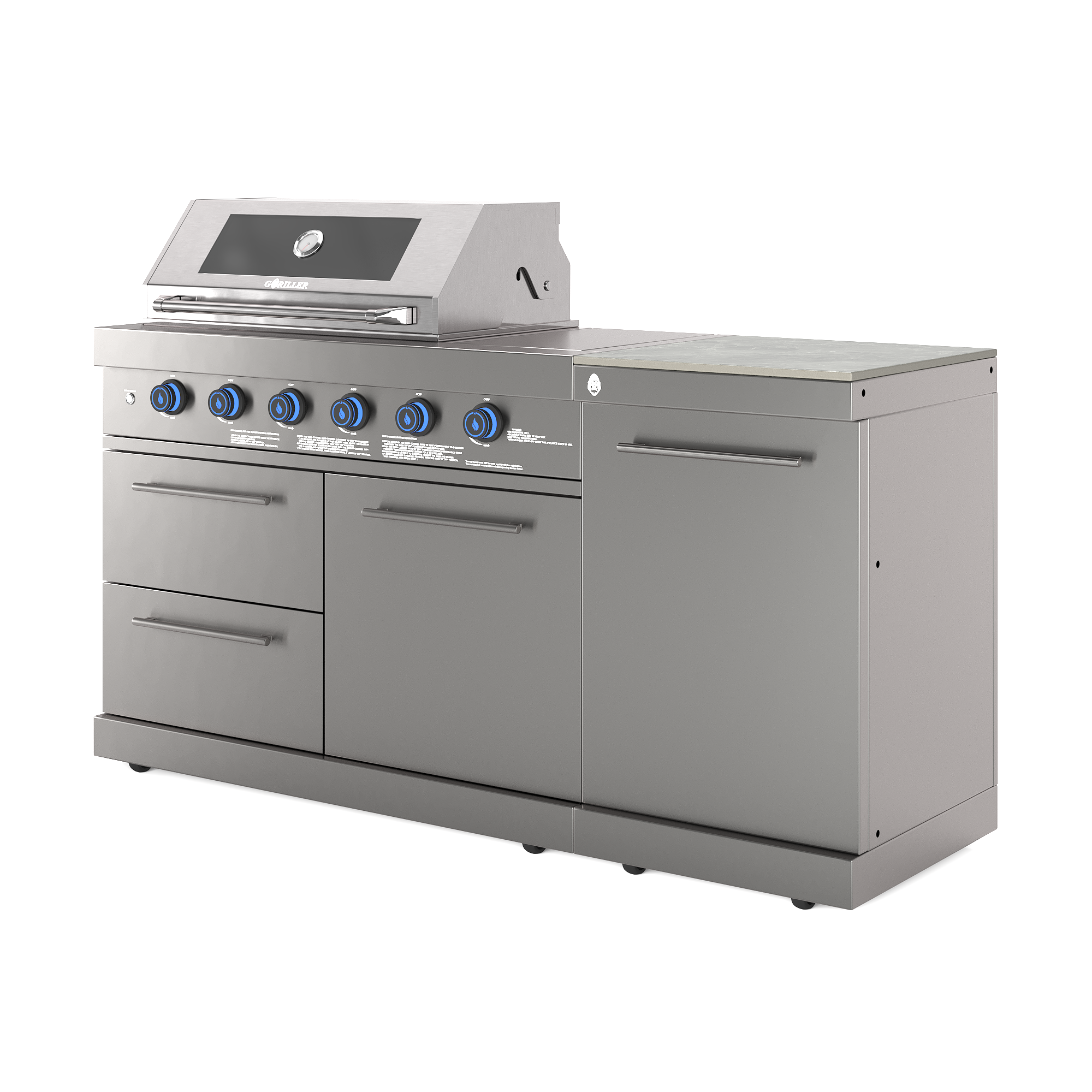 <tc>EMPIRE</tc> Cocina exterior S4 | Parrilla de gas de 6 quemadores | Prep