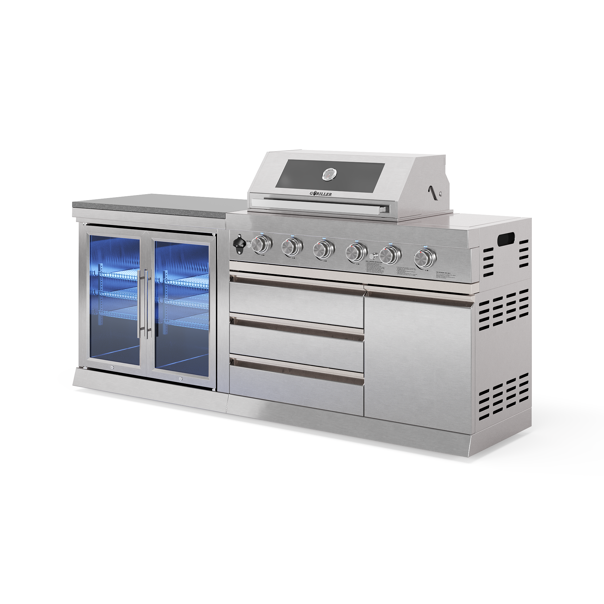 SB-S2 Outdoorküche | 6-Brenner Gasgrill | Cool-Duo