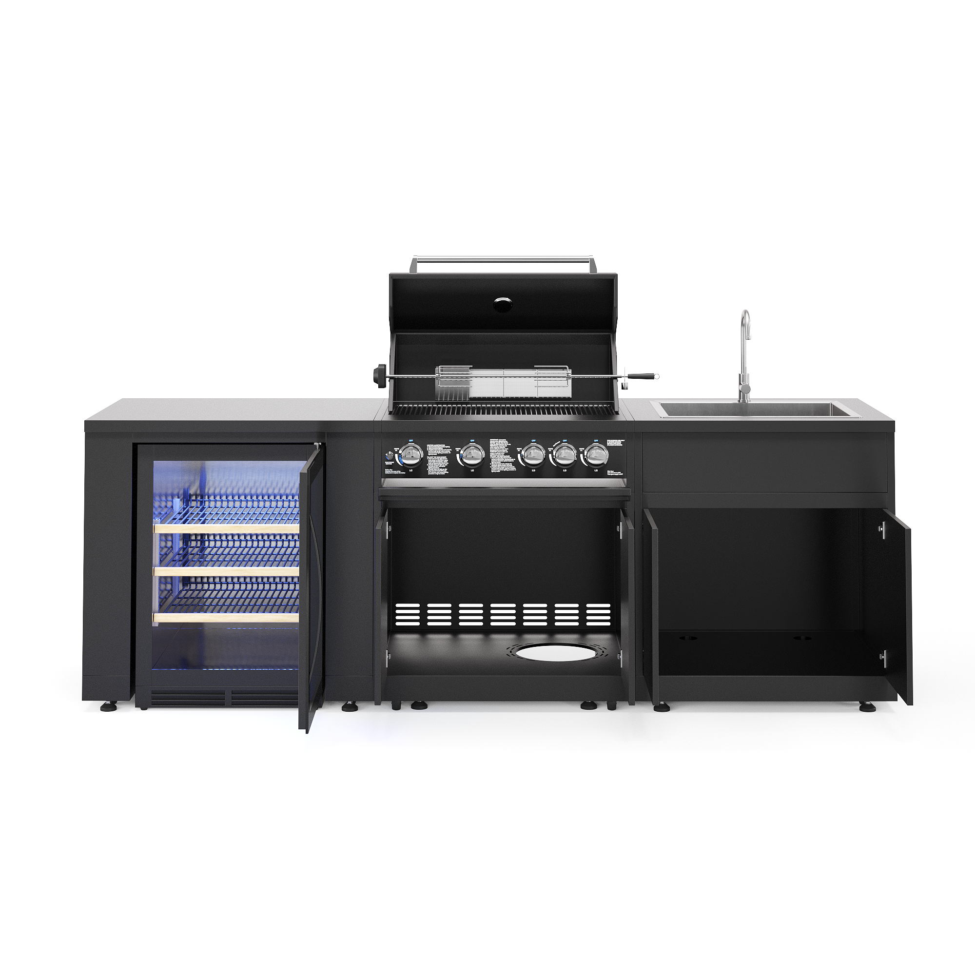 Jungle M1 Outdoorküche | Grill de gas de 5 quemadores | Genial | Limpio