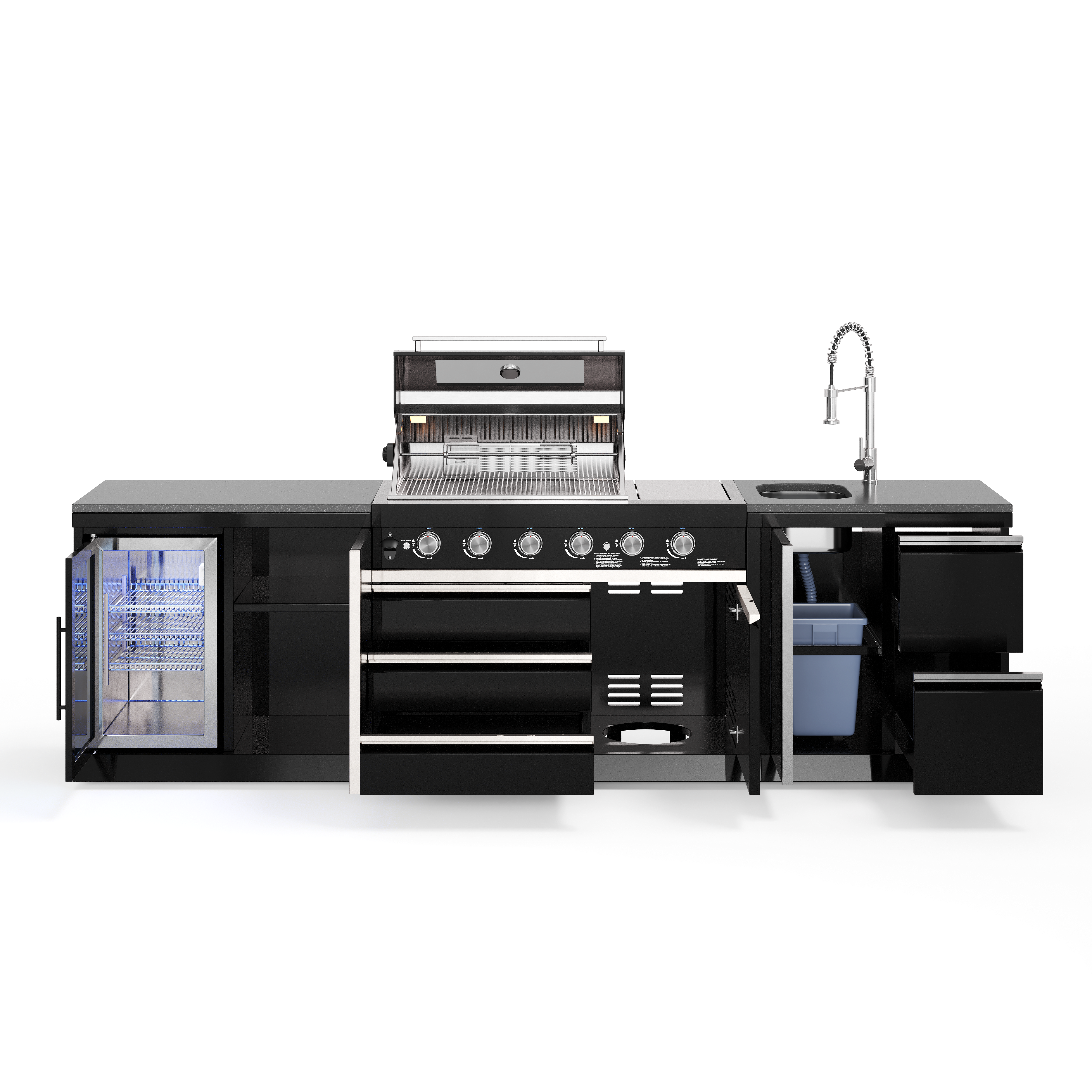 Cucina da esterno BB-M4 | Griglia a gas | Bello | Pulito