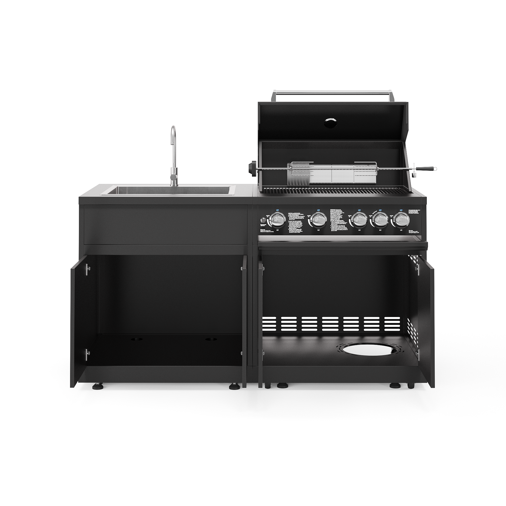 Jungle S2 Outdoorküche | Grill de gas de 5 quemadores | Limpio
