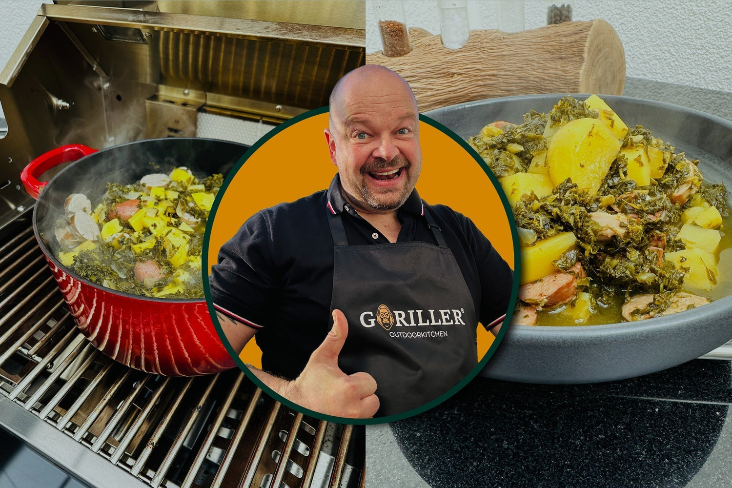 Rezept für Grünkohl mit Kartoffeln und frischen Pfefferbeissern