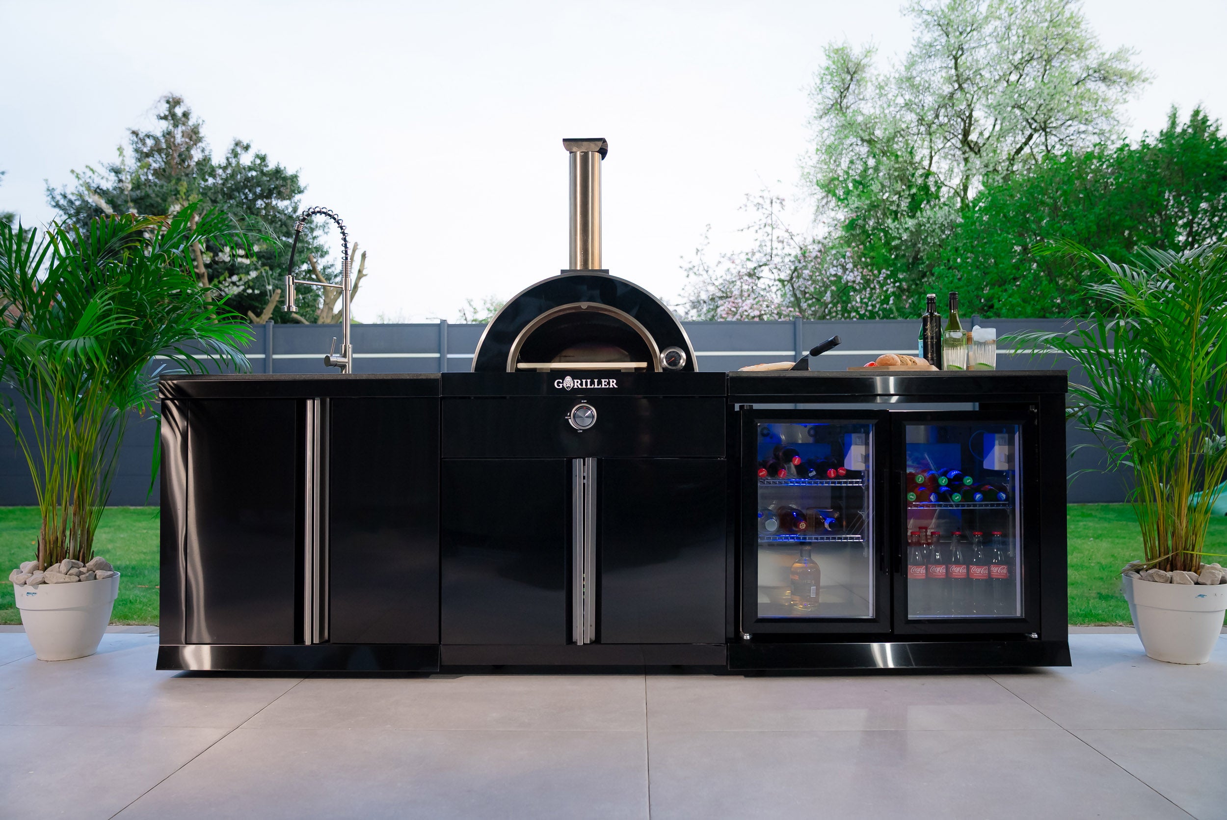 SB-M1 OUTDOORKUCHE | 4 + 2 Grill à gaz | Duo cool | Faire le ménage