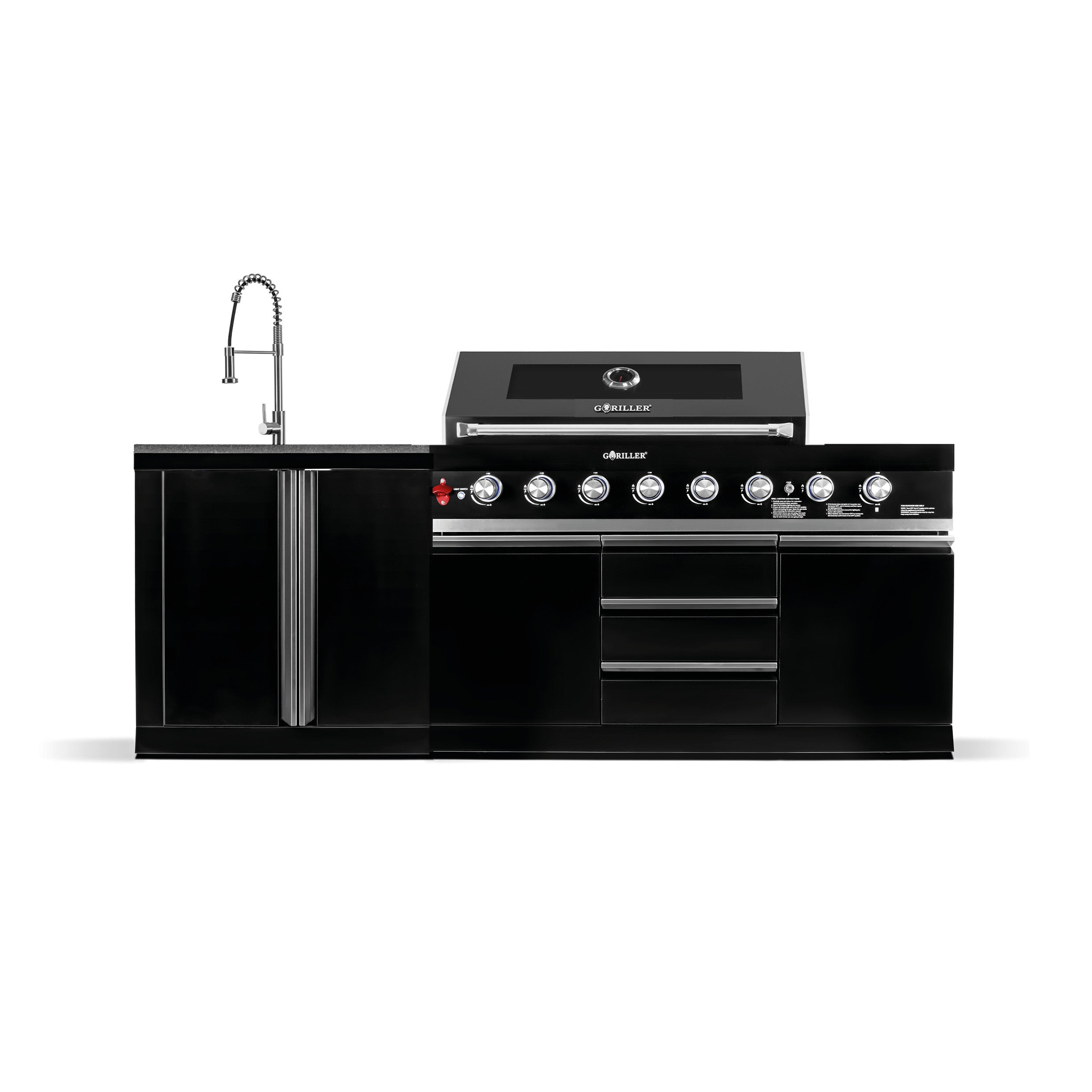 BB-S3 Outdoor-Küche | 6+2 Gasgrill | Clean