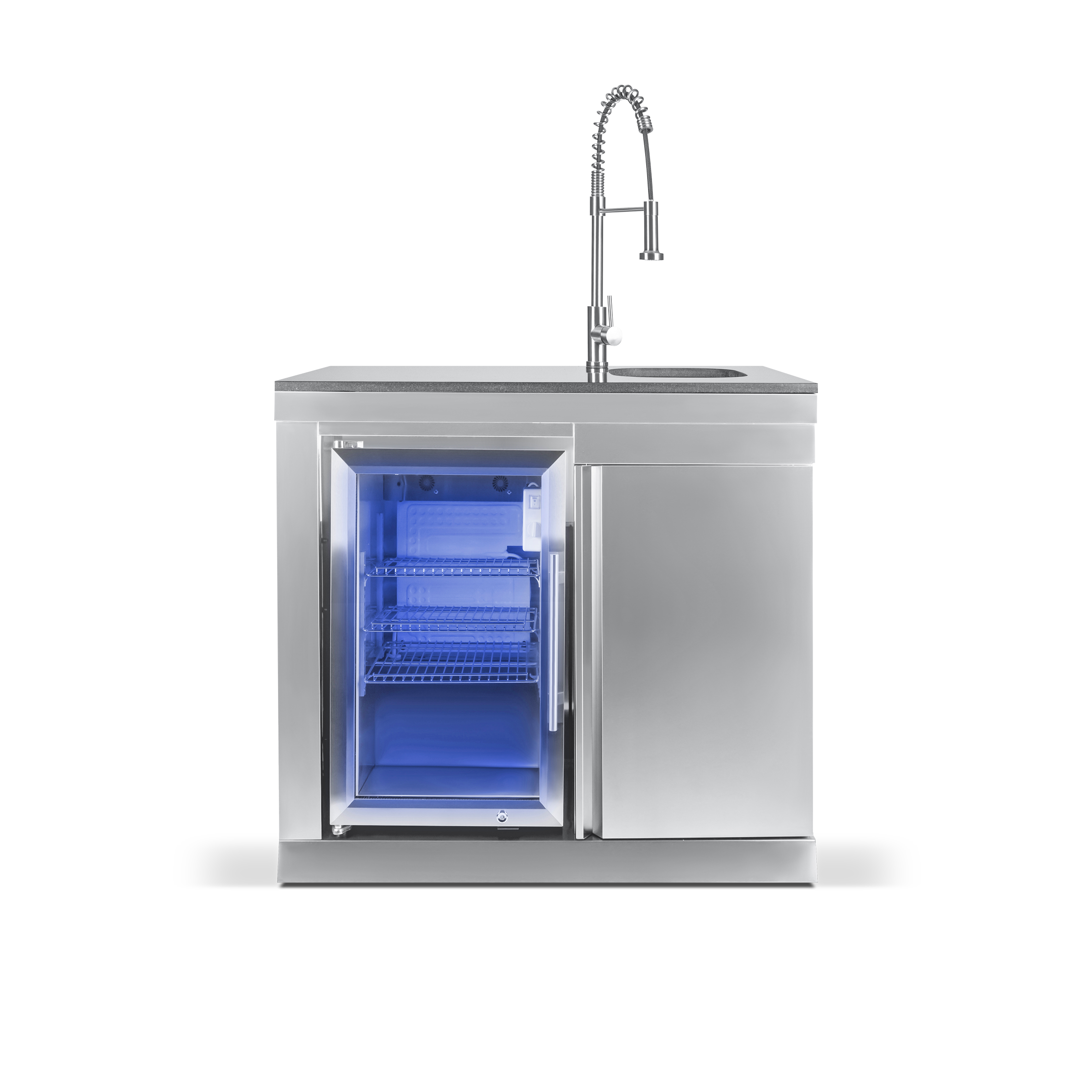 COOL-CLEAN SILVER Waschtisch-Kühlschrank-Kombi
