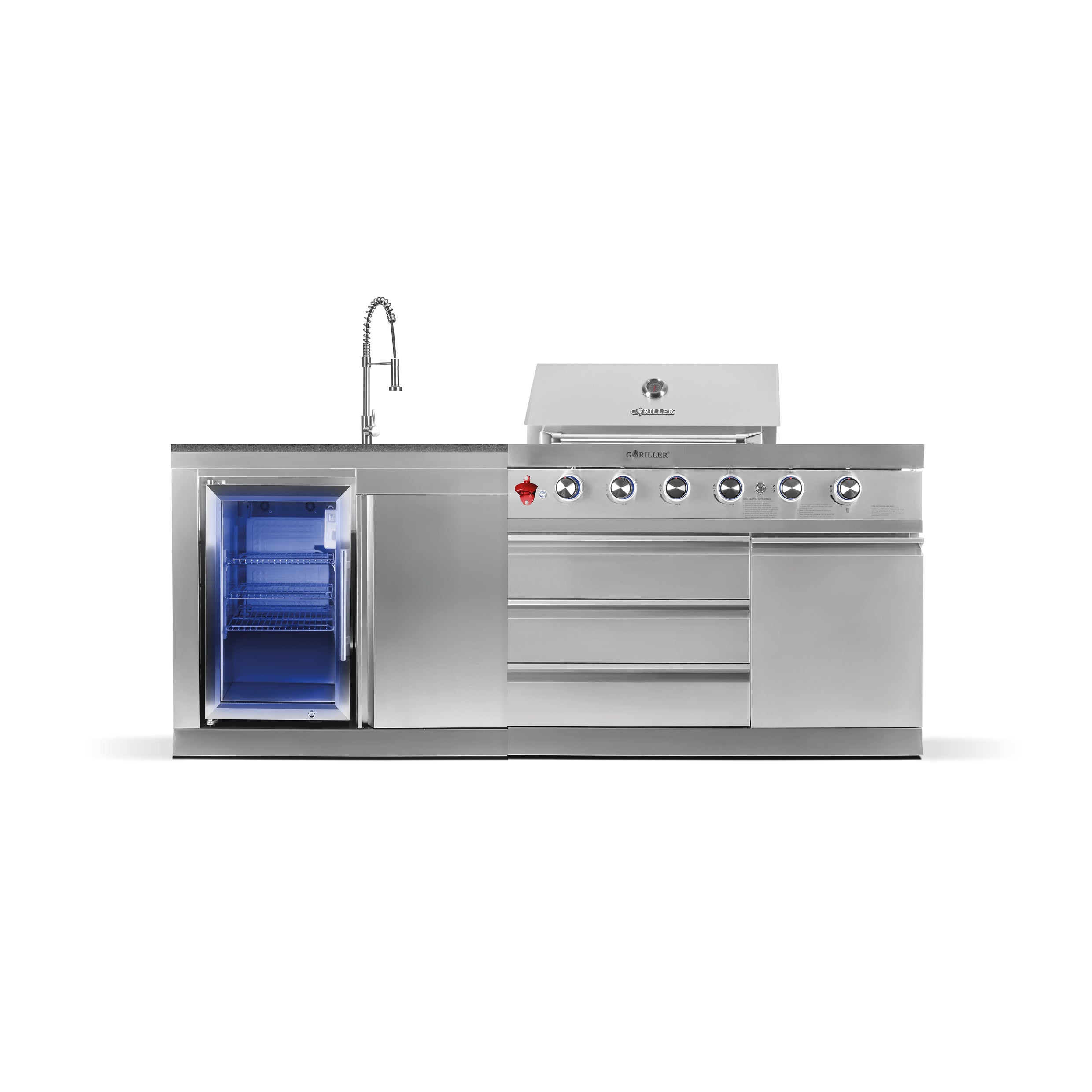 SB-S1 Outdoorküche | 4+2 Gasgrill | Cool-Clean