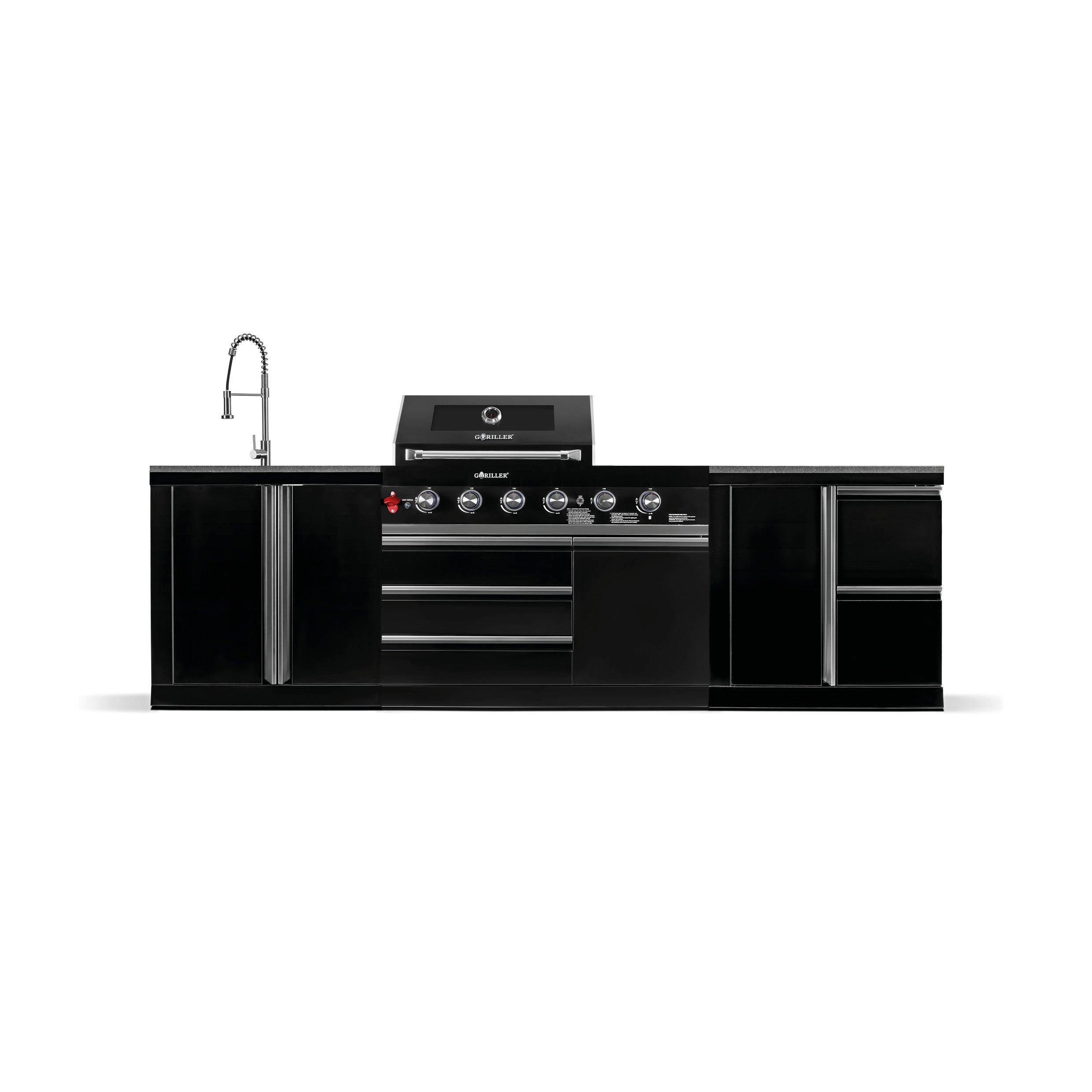 BB-M9 Outdoor-Küche | 4+2 Gasgrill | Clean | Prep