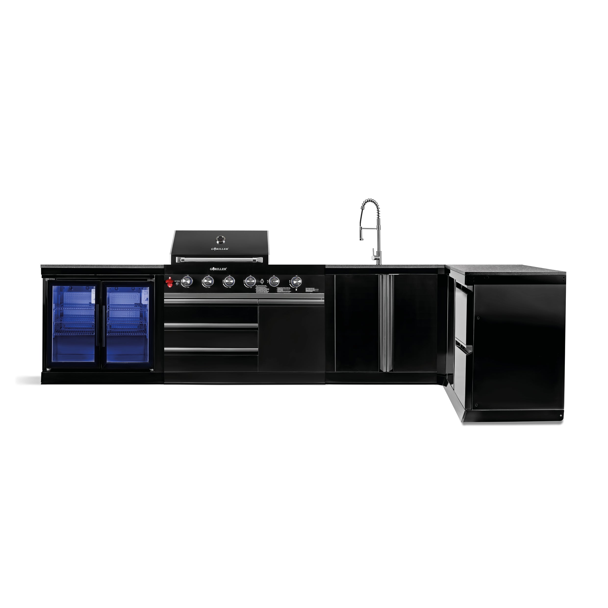BB-XL3 Outdoorküche | 4+2 Gasgrill | Cool-Duo | Clean | Prep | Corner
