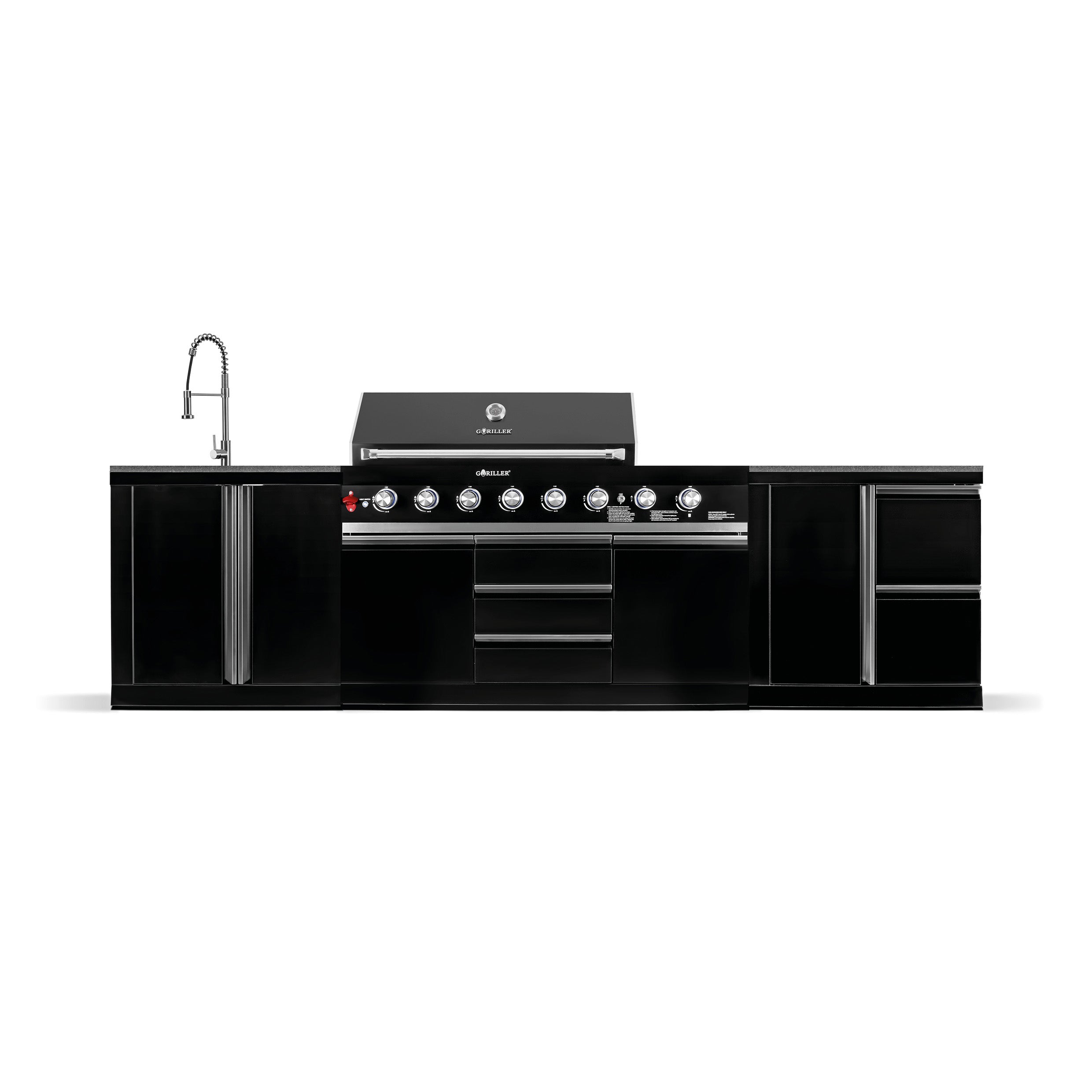 BB-M4 Outdoor-Küche | 6+2 Gasgrill | Clean | Prep