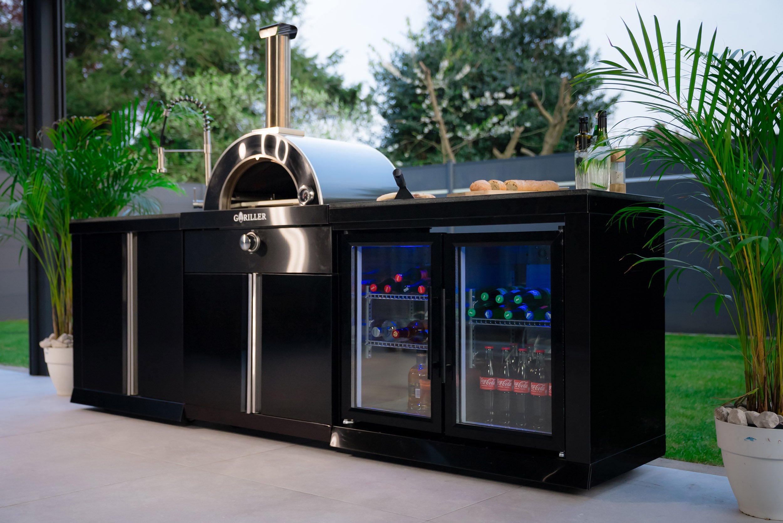 SB-M1 OUTDOORKUCHE | 4 + 2 Grill à gaz | Duo cool | Faire le ménage