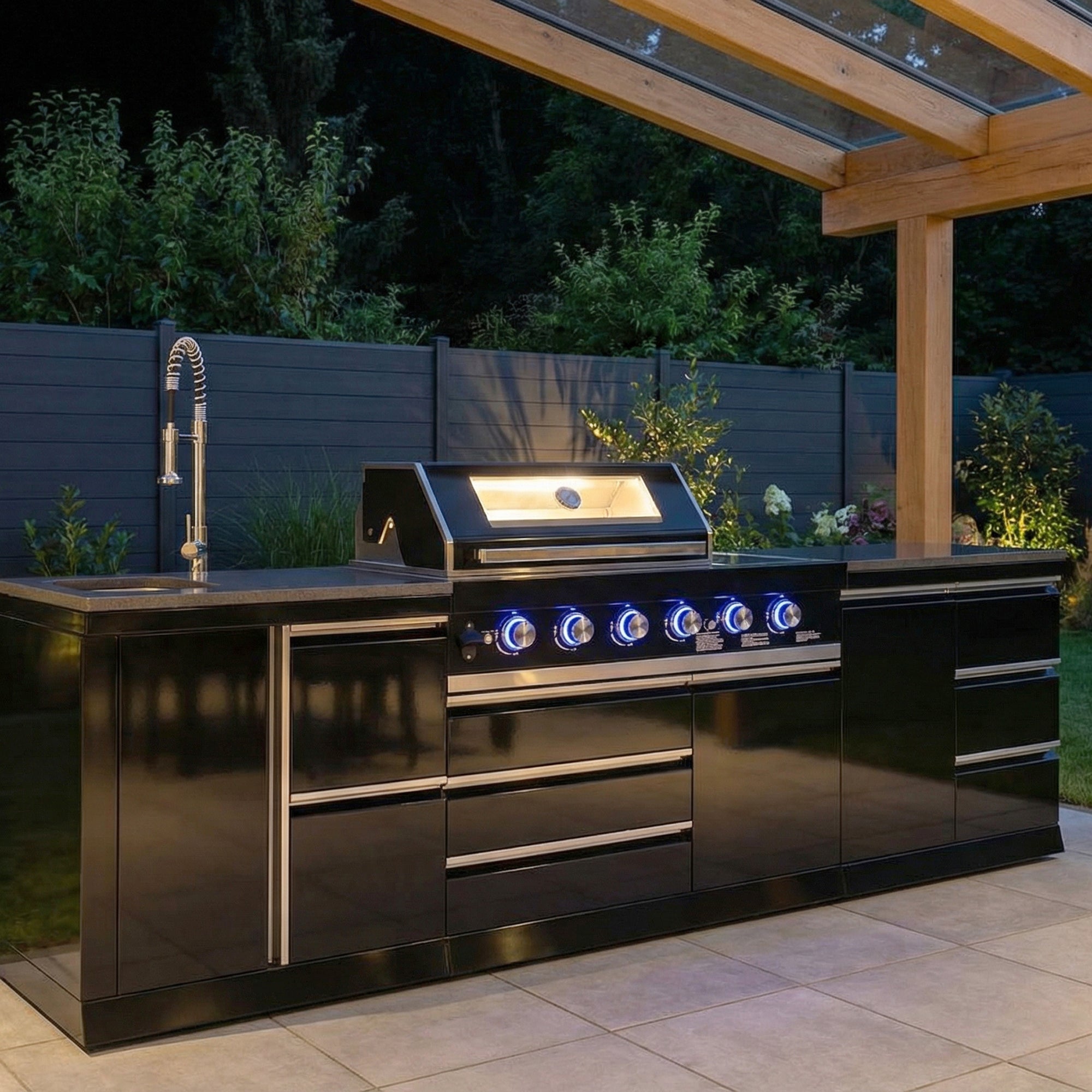 BB-M5 Outdoorküche | Gasgrill | Clean | Prep