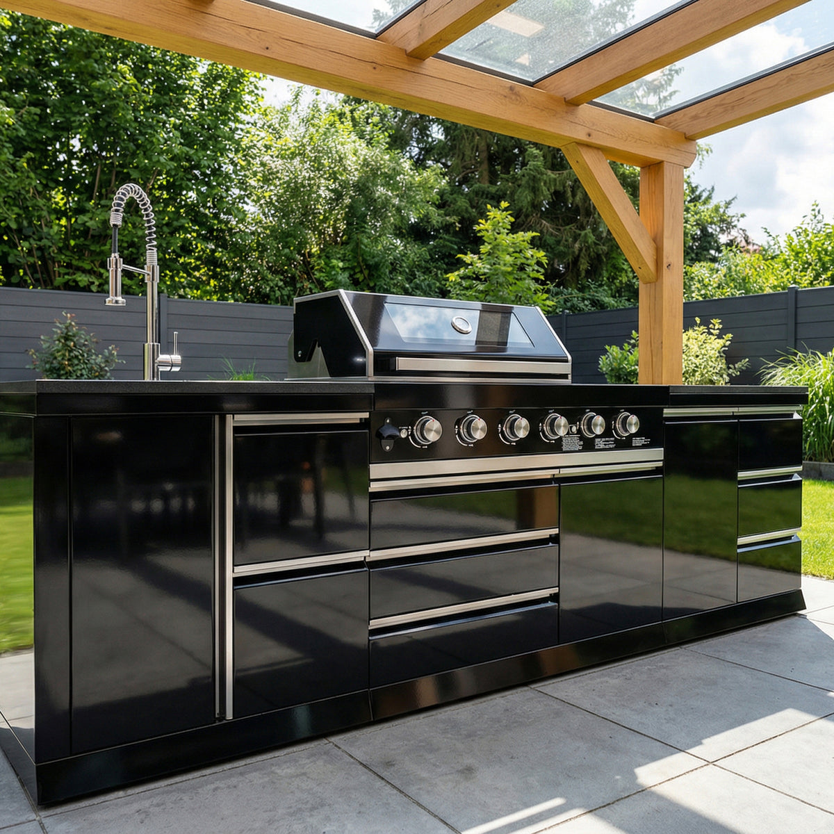 BB-M5 Outdoorküche | Gasgrill | Clean | Prep