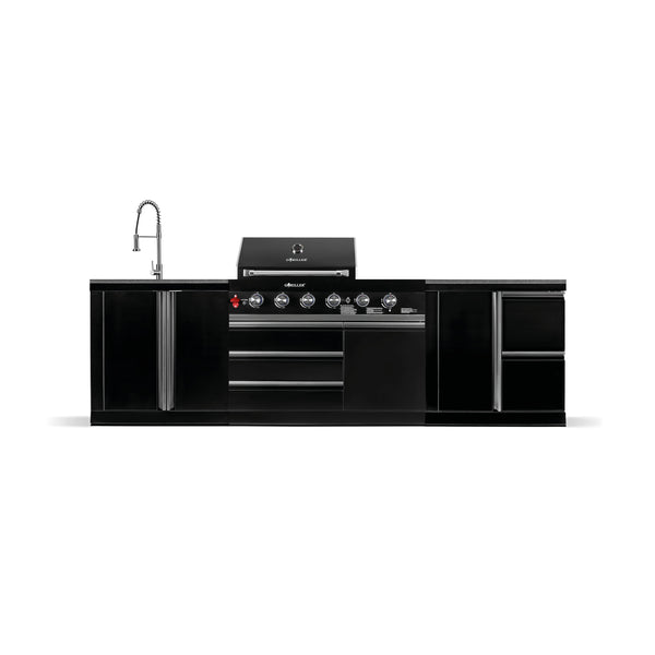 BB-M9 Outdoor-Küche | 4+2 Gasgrill | Clean | Prep