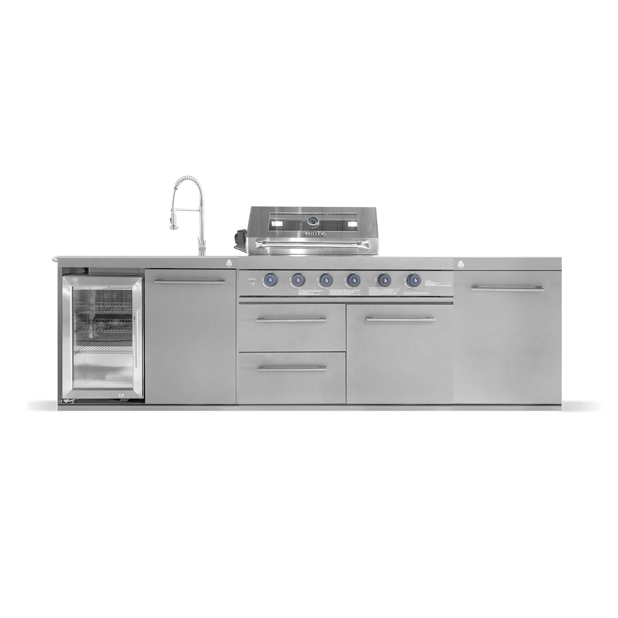 EMPIRE M2 Outdoorküche | 6-Brenner Gasgrill | Cool-Clean | Prep