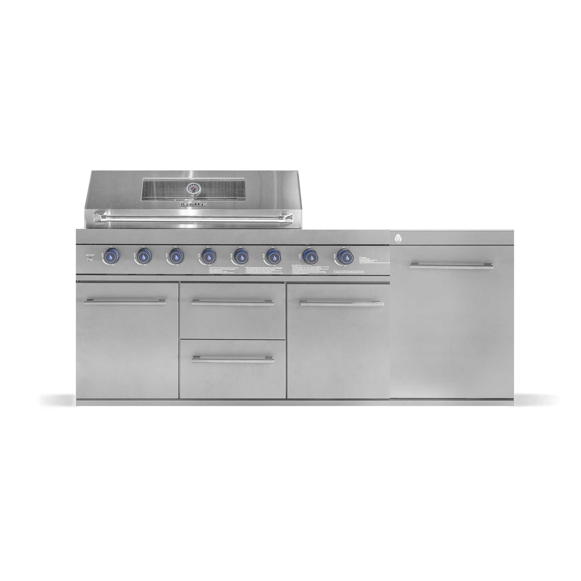 EMPIRE S2 Outdoorküche | 8-Brenner Gasgrill | Prep