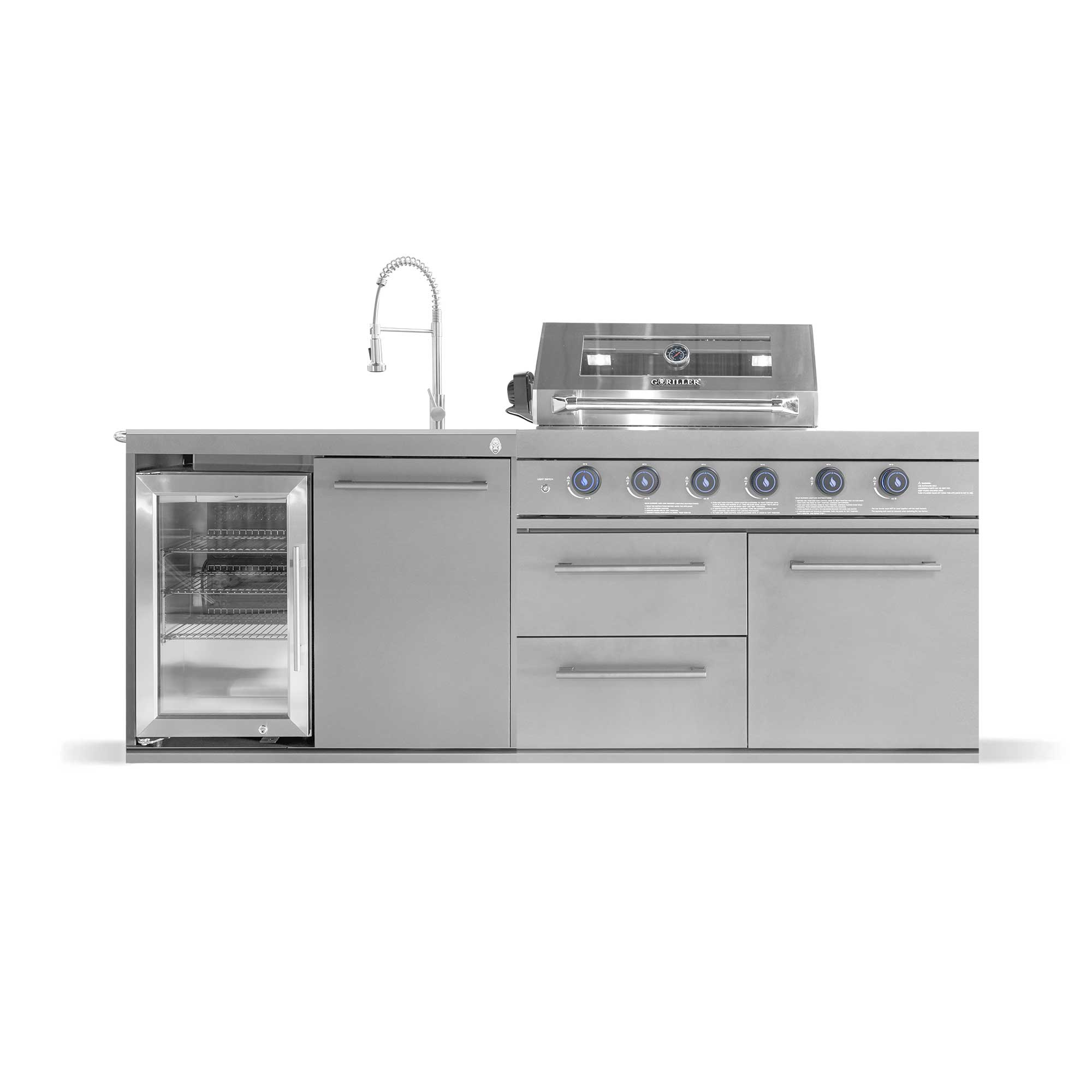 EMPIRE S3 Outdoorküche | 6-Brenner Gasgrill | Cool-Clean