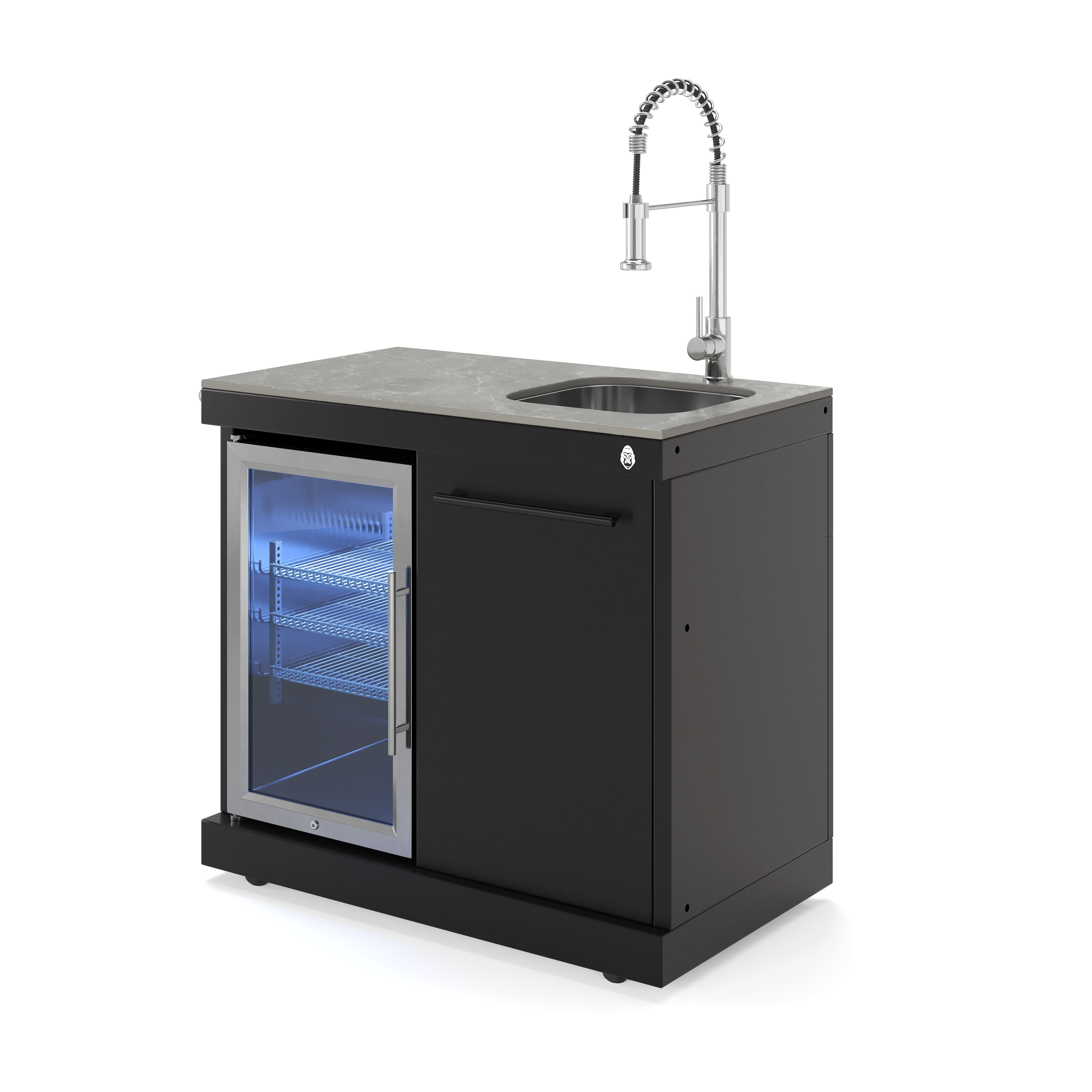 EMPIRE COOL-CLEAN Kühlschrank-Spülbecken Schwarz