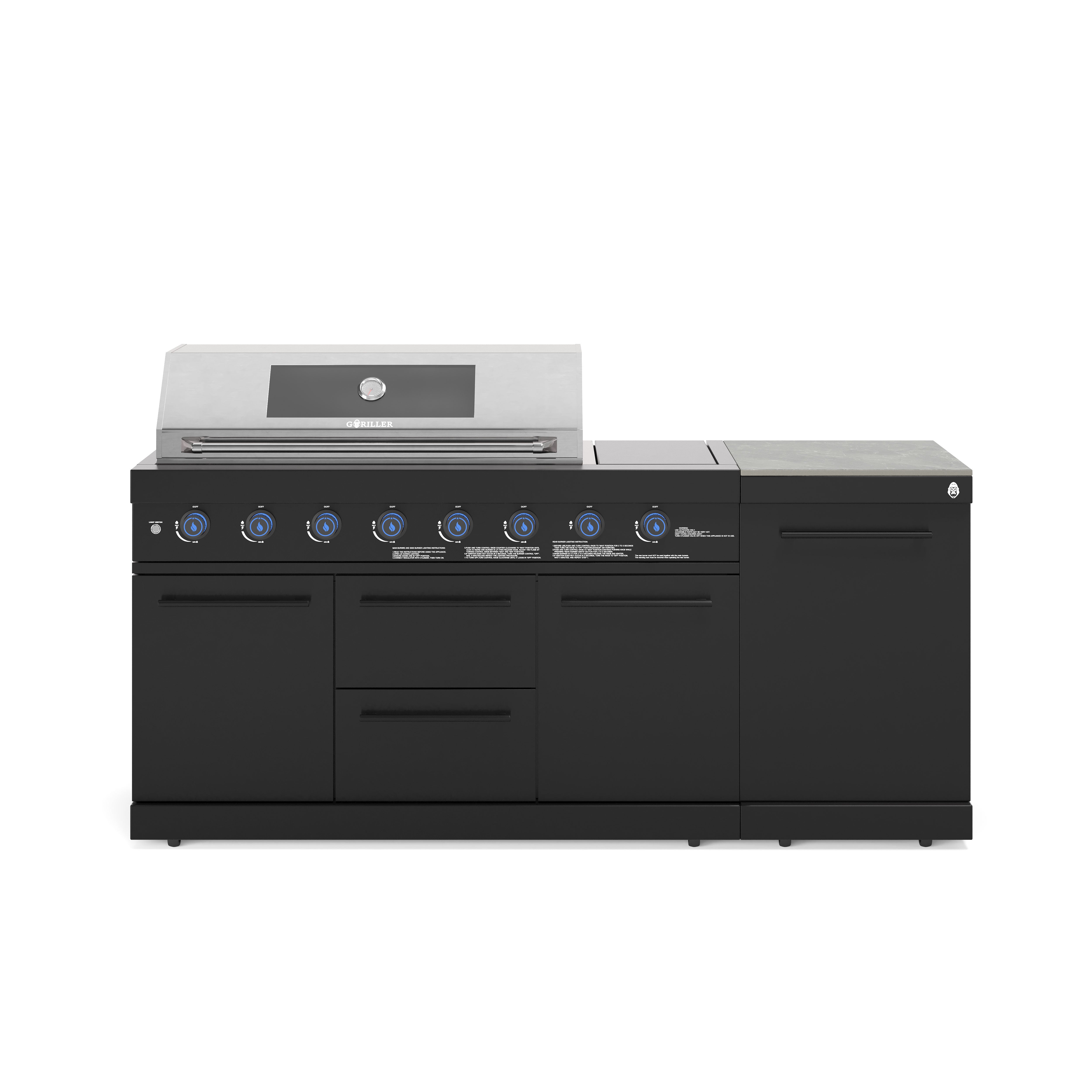 EMPIRE S2 Outdoorküche | Gasgrill | Prep Schwarz