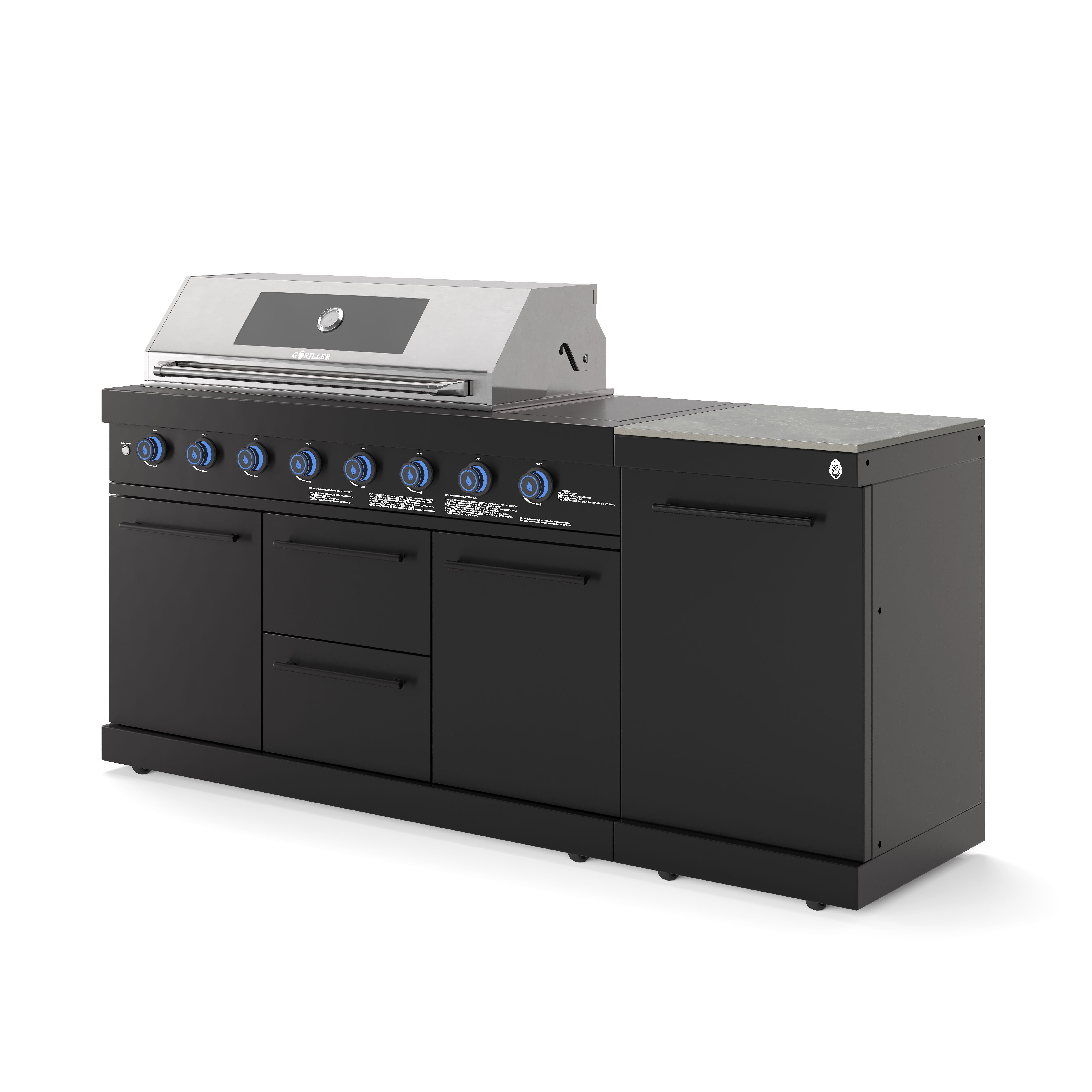 EMPIRE S2 Outdoorküche | Gasgrill | Prep Schwarz