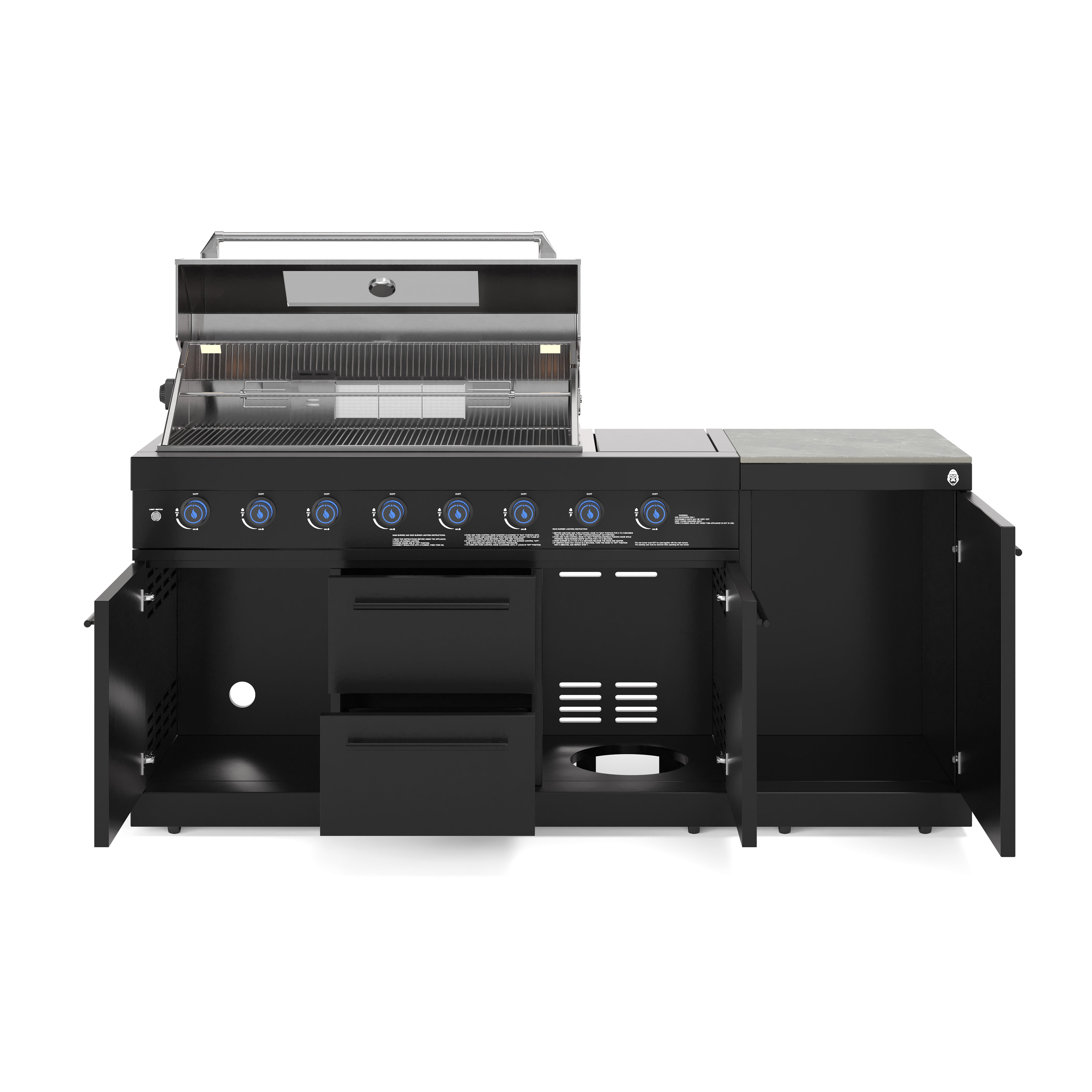 EMPIRE S2 Outdoorküche | Gasgrill | Prep Schwarz