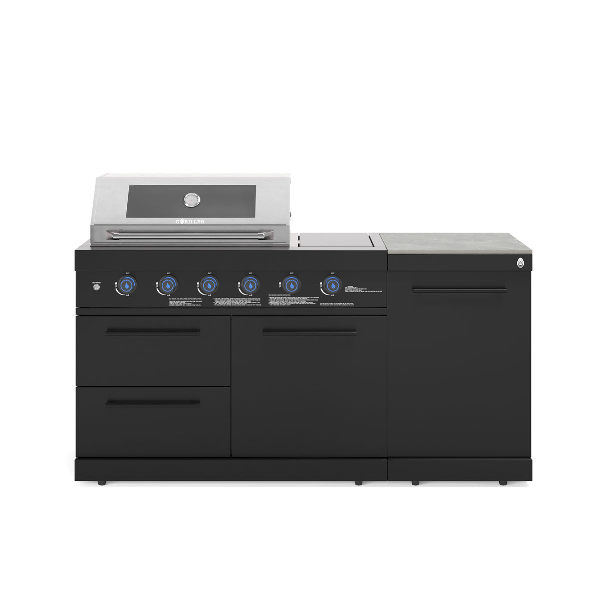 EMPIRE S2 Outdoorküche | Gasgrill | Prep Schwarz