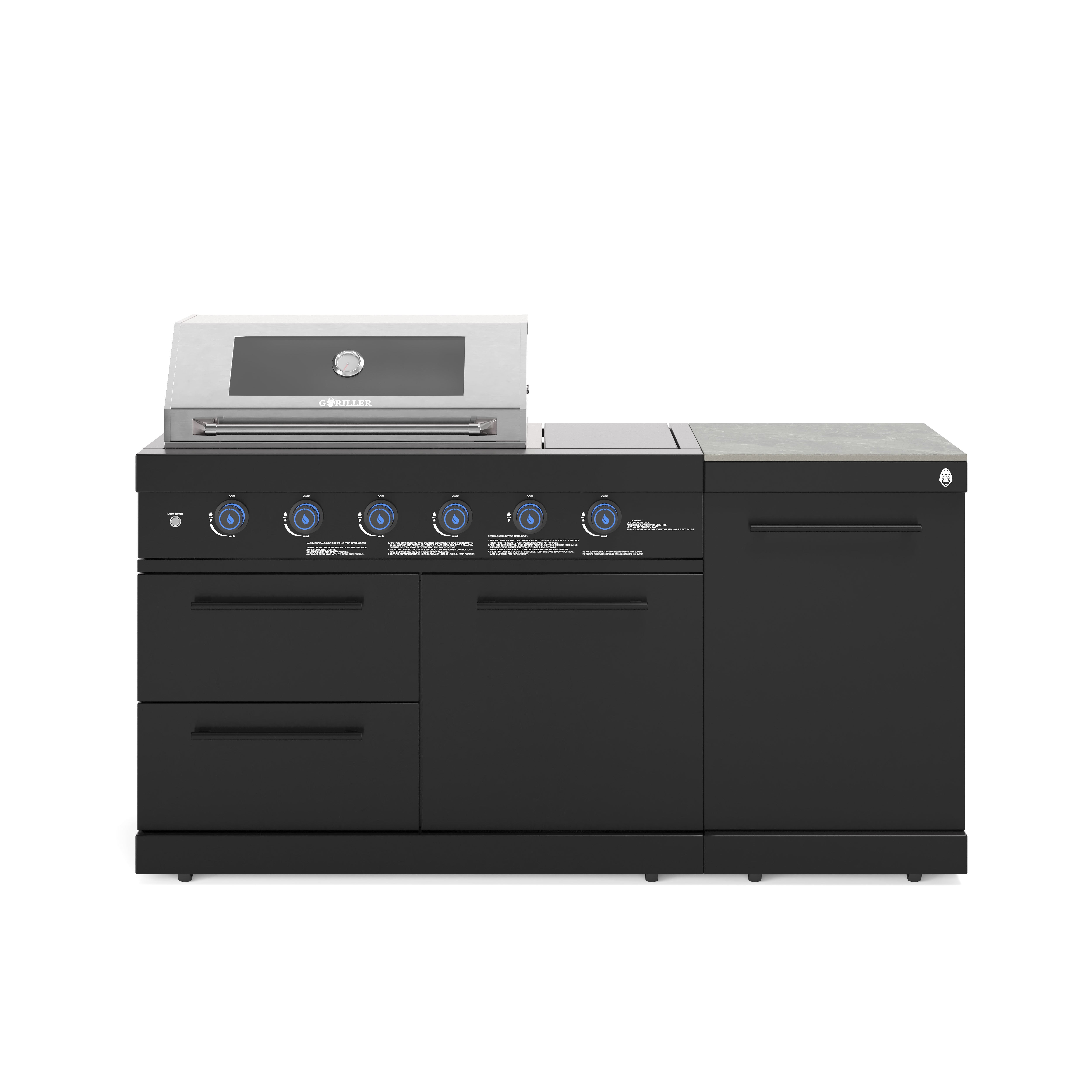 EMPIRE S2 Outdoorküche | Gasgrill | Prep Schwarz