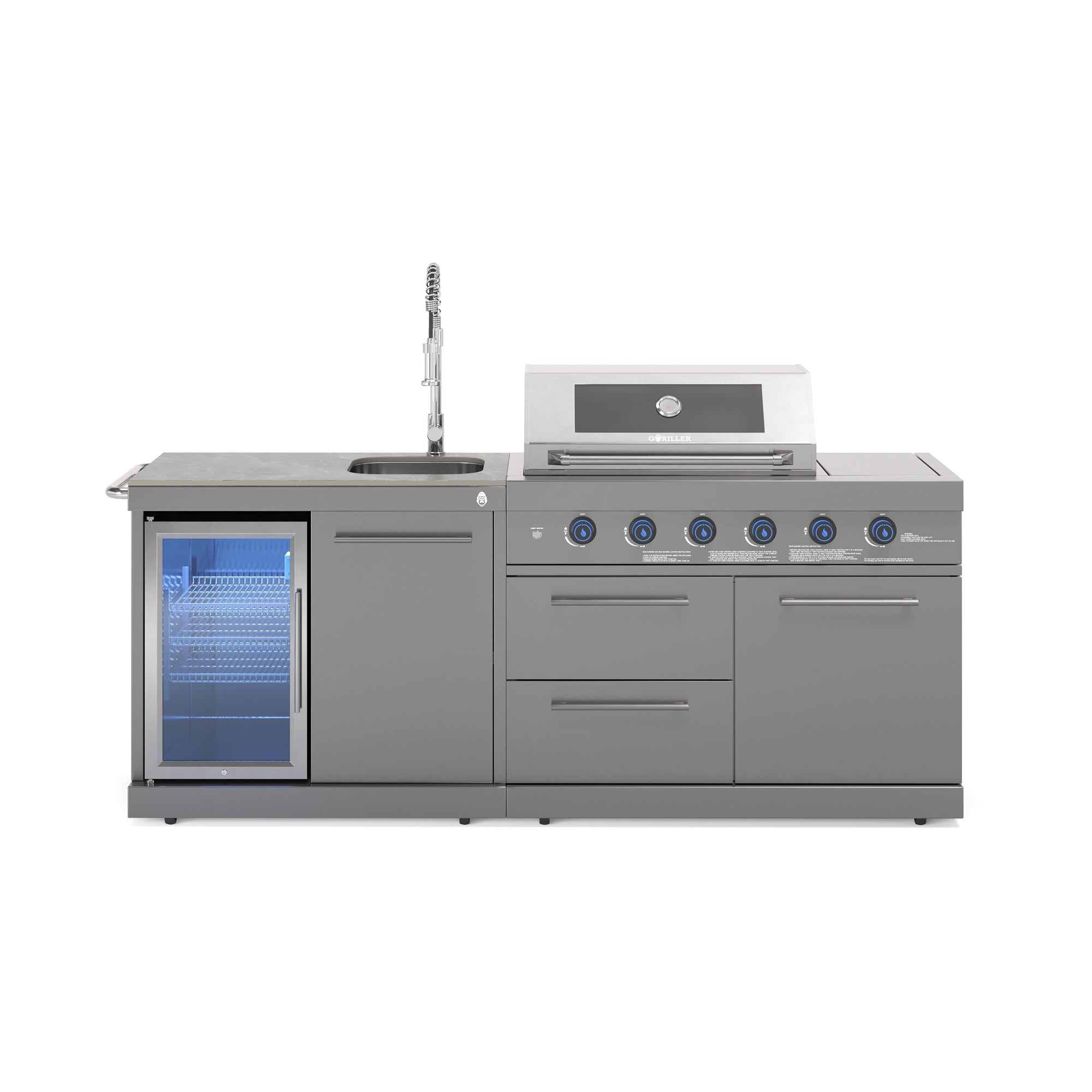 EMPIRE S1 Outdoorküche | Gasgrill | Cool-Clean Grau