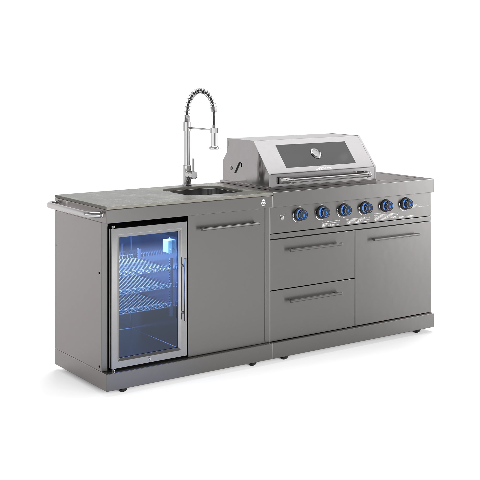 EMPIRE S1 Outdoorküche | Gasgrill | Cool-Clean Grau