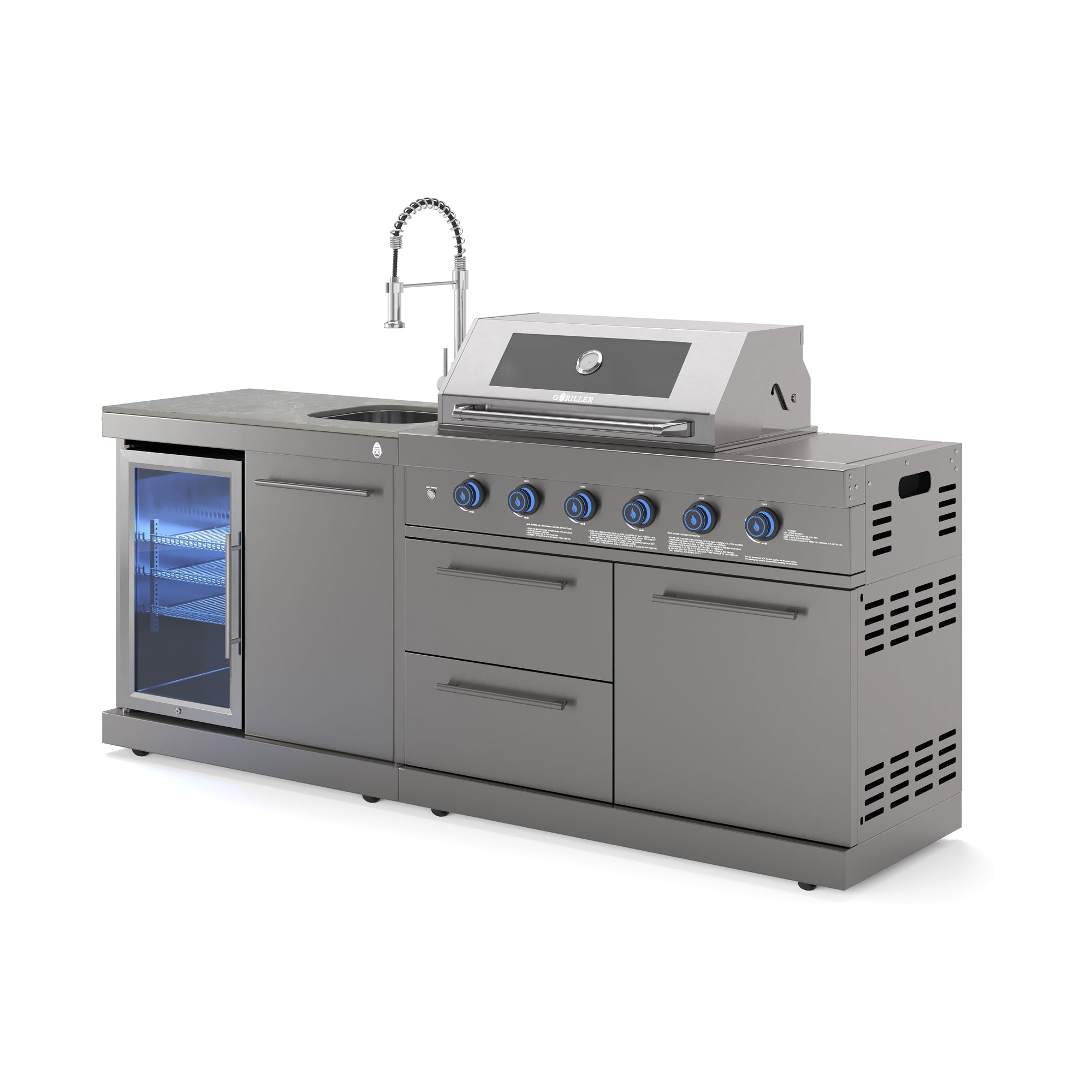 EMPIRE S1 Outdoorküche | Gasgrill | Cool-Clean Grau