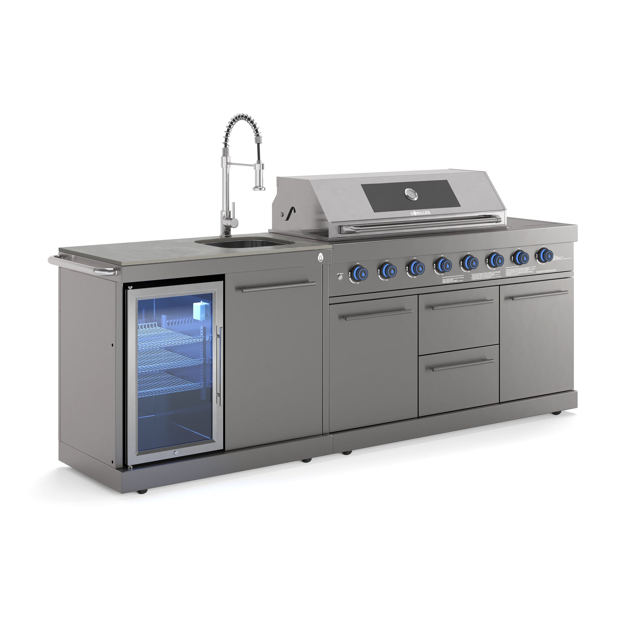 EMPIRE S1 Outdoorküche | Gasgrill | Cool-Clean Grau