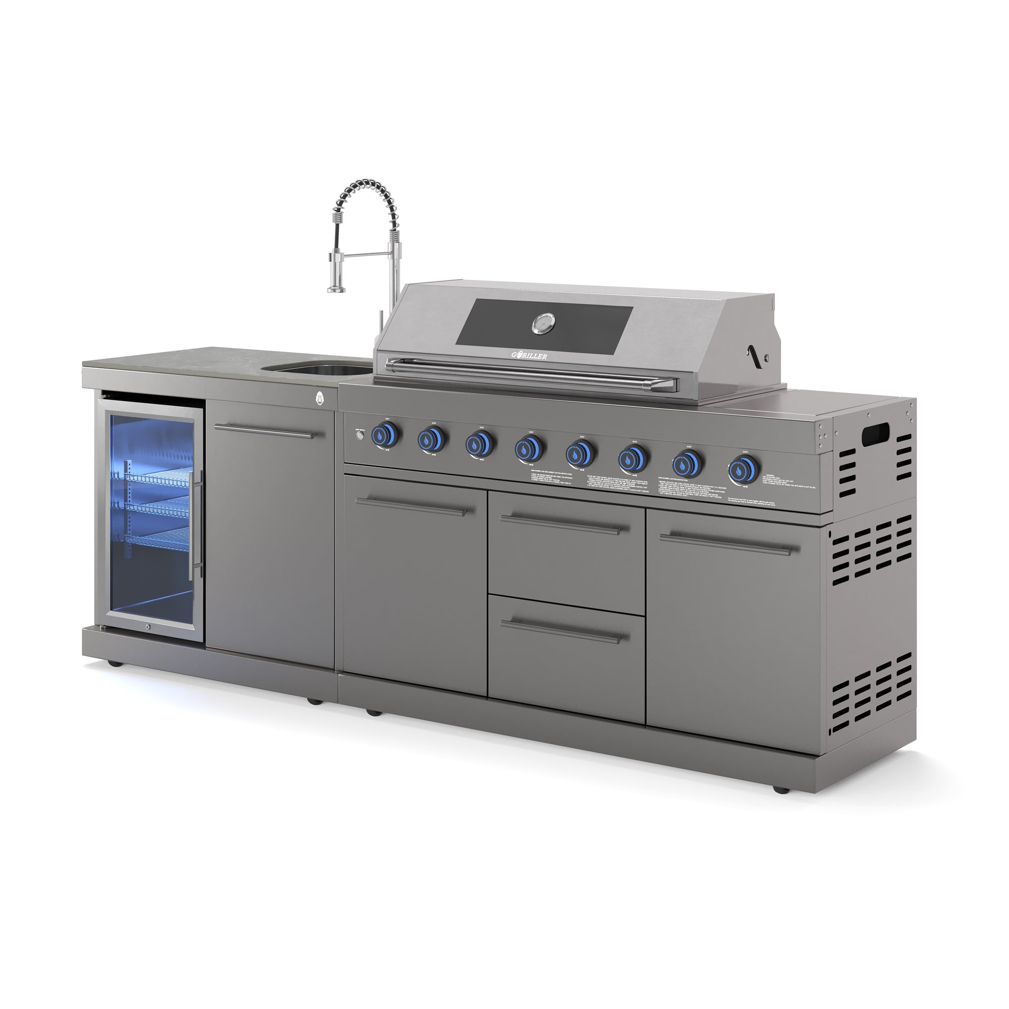 EMPIRE S1 Outdoorküche | Gasgrill | Cool-Clean Grau