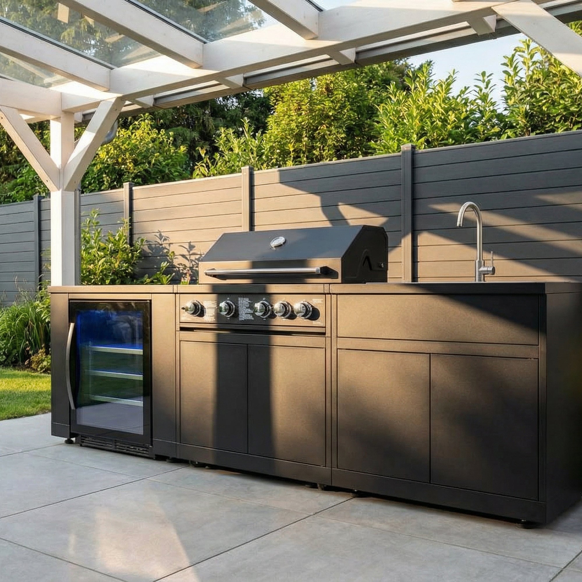 JUNGLE M1 Outdoorküche | 5-Brenner Gasgrill | Cool | Clean