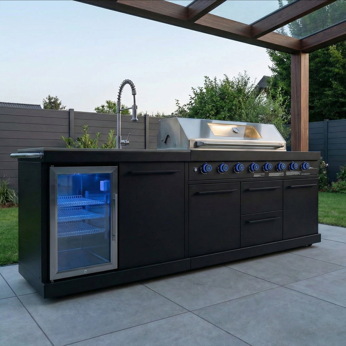 EMPIRE S1 Outdoorküche | Gasgrill | Cool-Clean Schwarz
