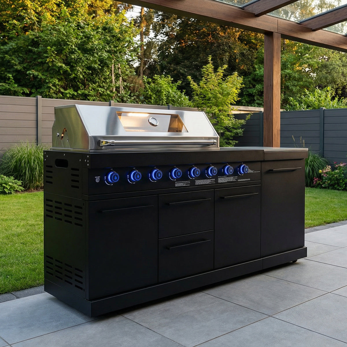 EMPIRE S2 Outdoorküche | Gasgrill | Prep Schwarz