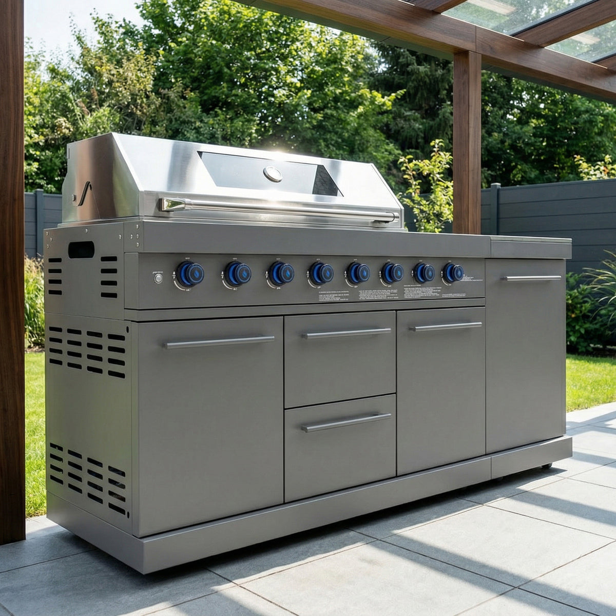 EMPIRE S2 Outdoorküche | Gasgrill | Prep Grau