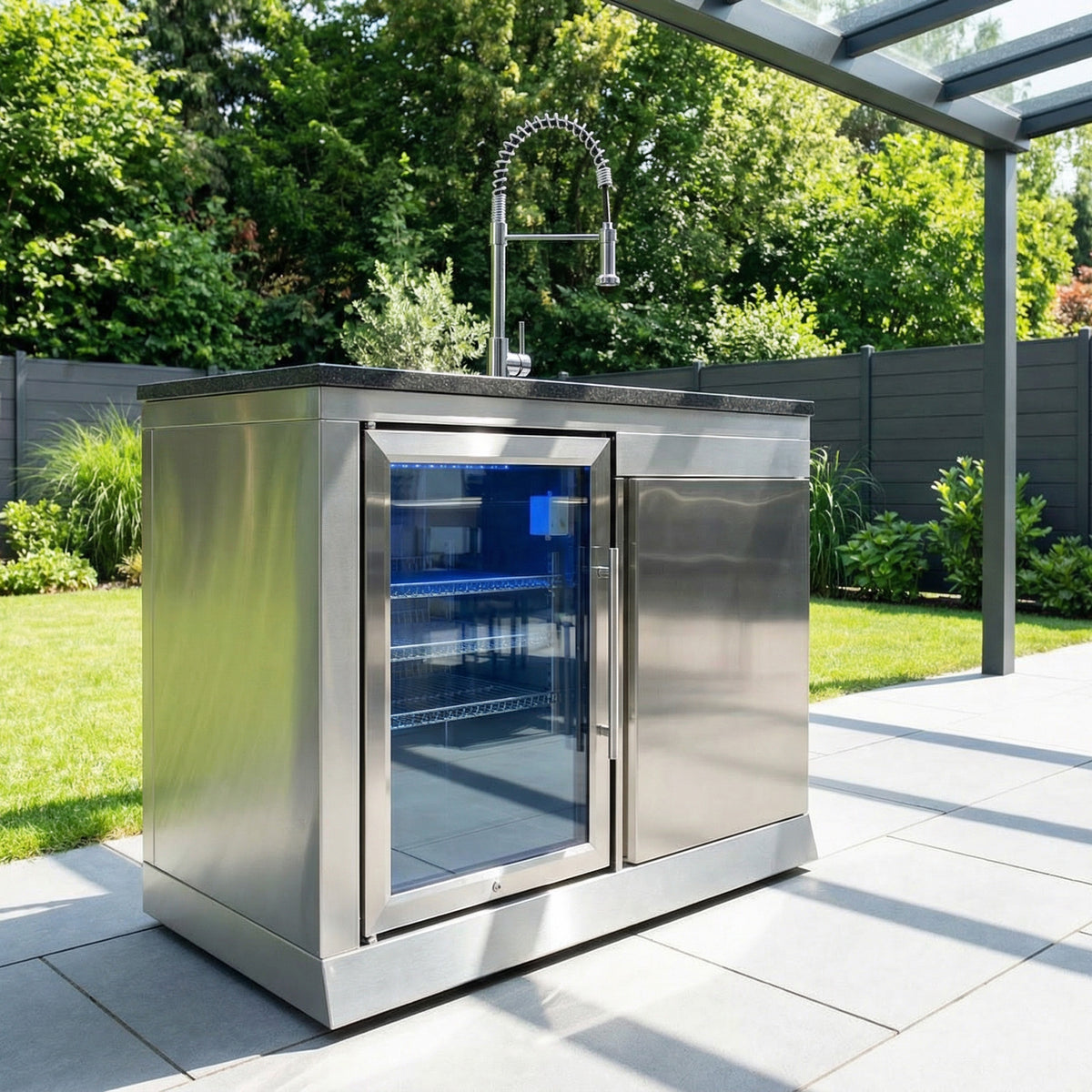 SILVERBACK COOL-CLEAN Kühlschrank-Spülbecken-Kombi