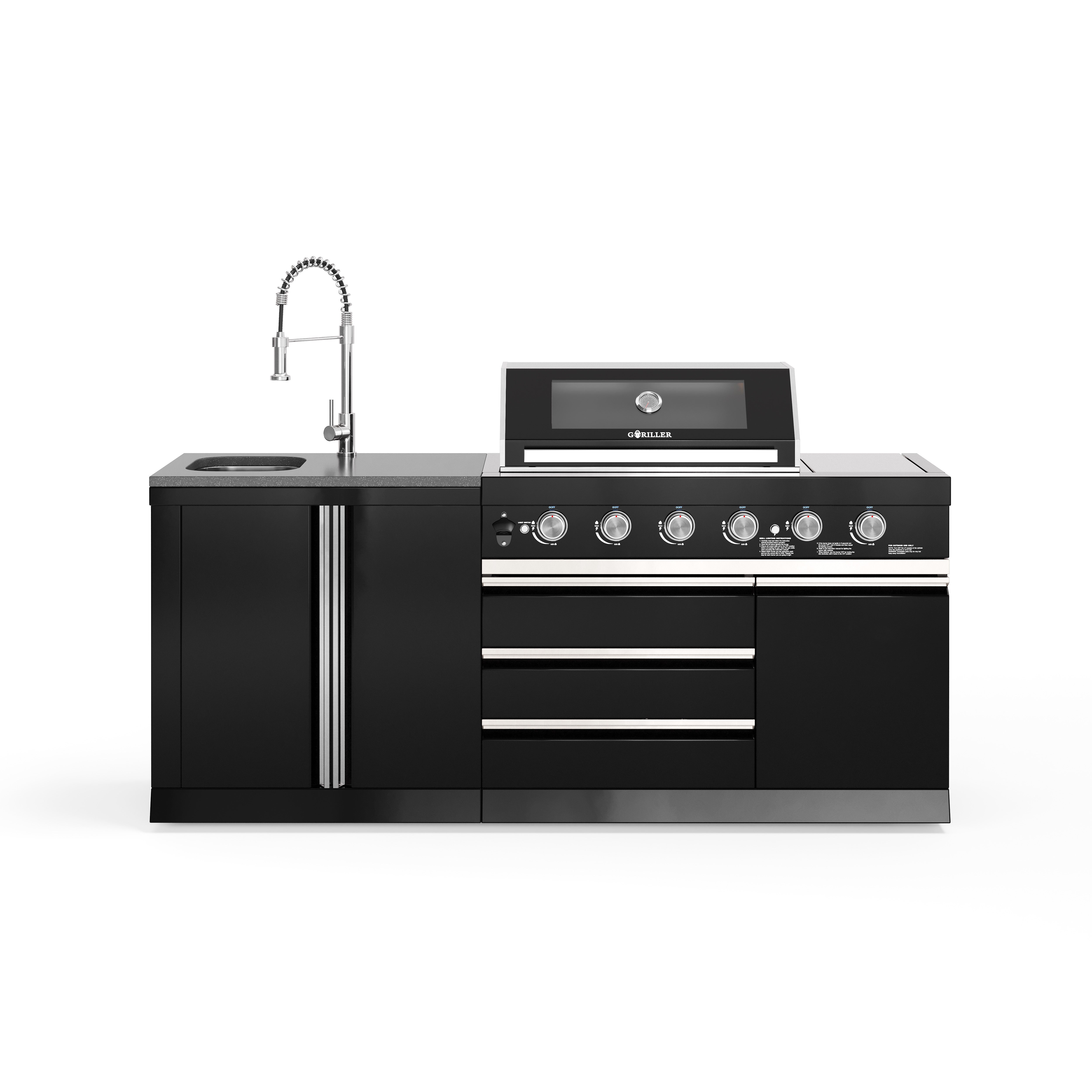 BB-S8 Outdoorküche | 6 حرق الغاز شواية | ينظف