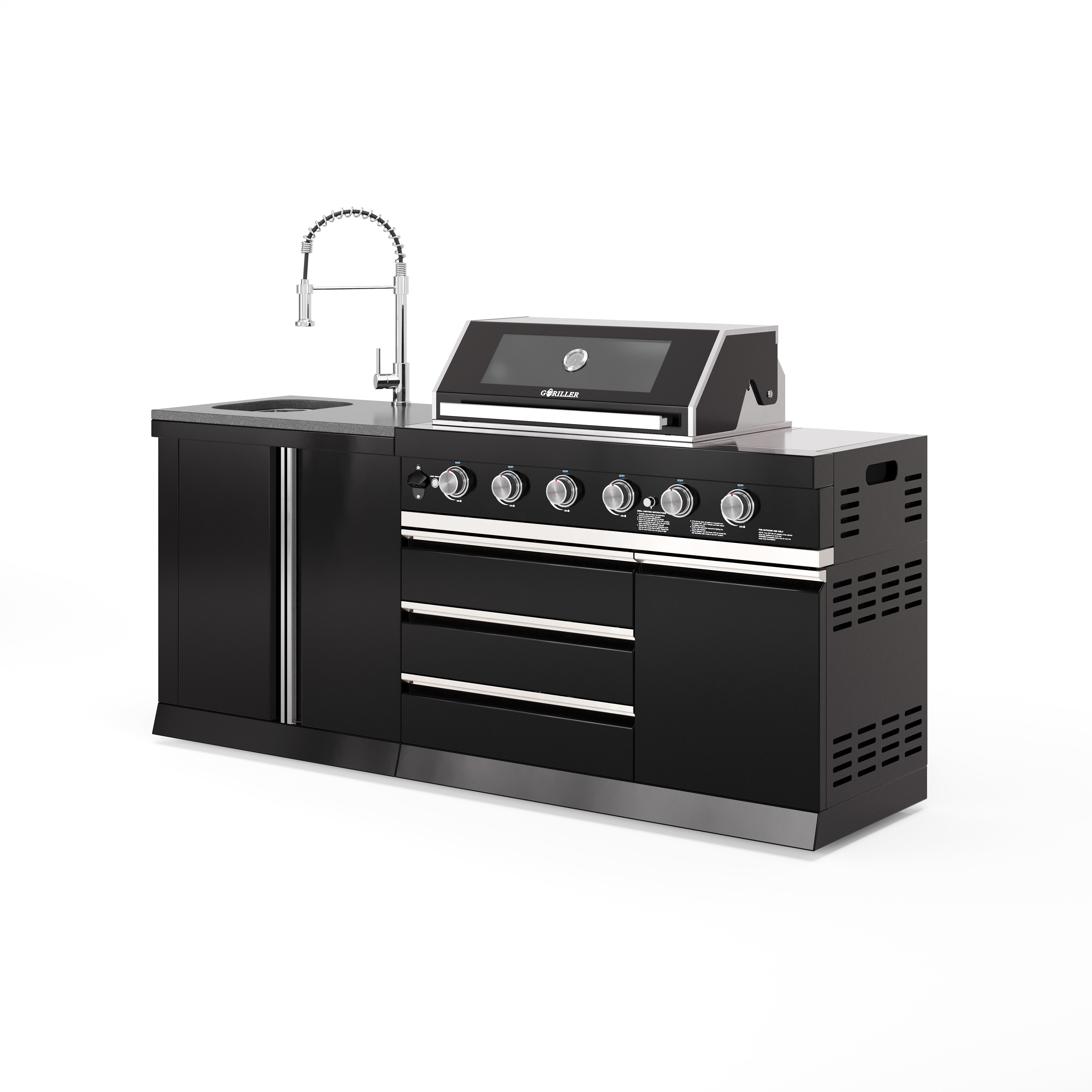 BB-S8 Outdoorküche | 6-burner gas grill | Clean