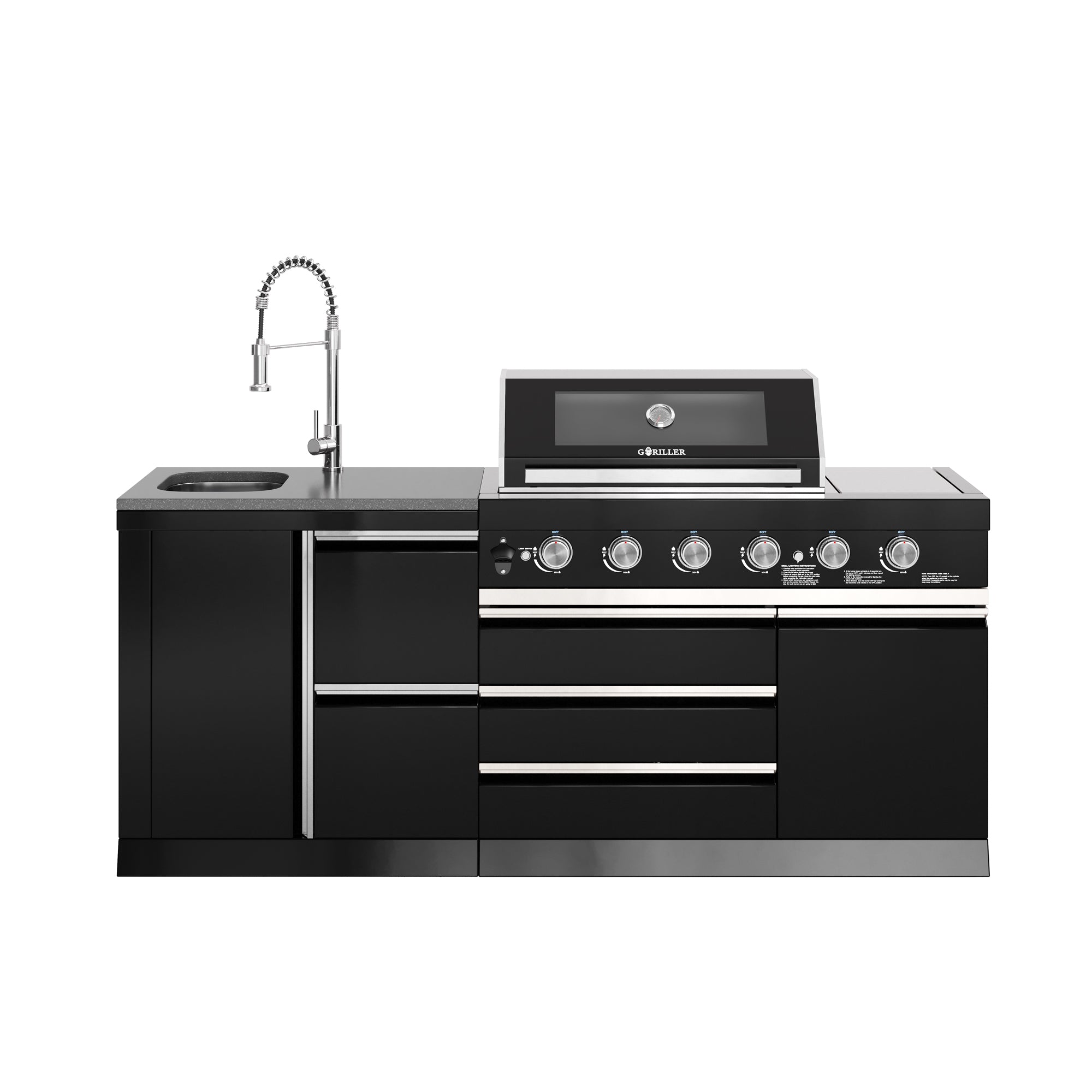 Cucina da esterno BB-S3 | Griglia a gas | Pulito