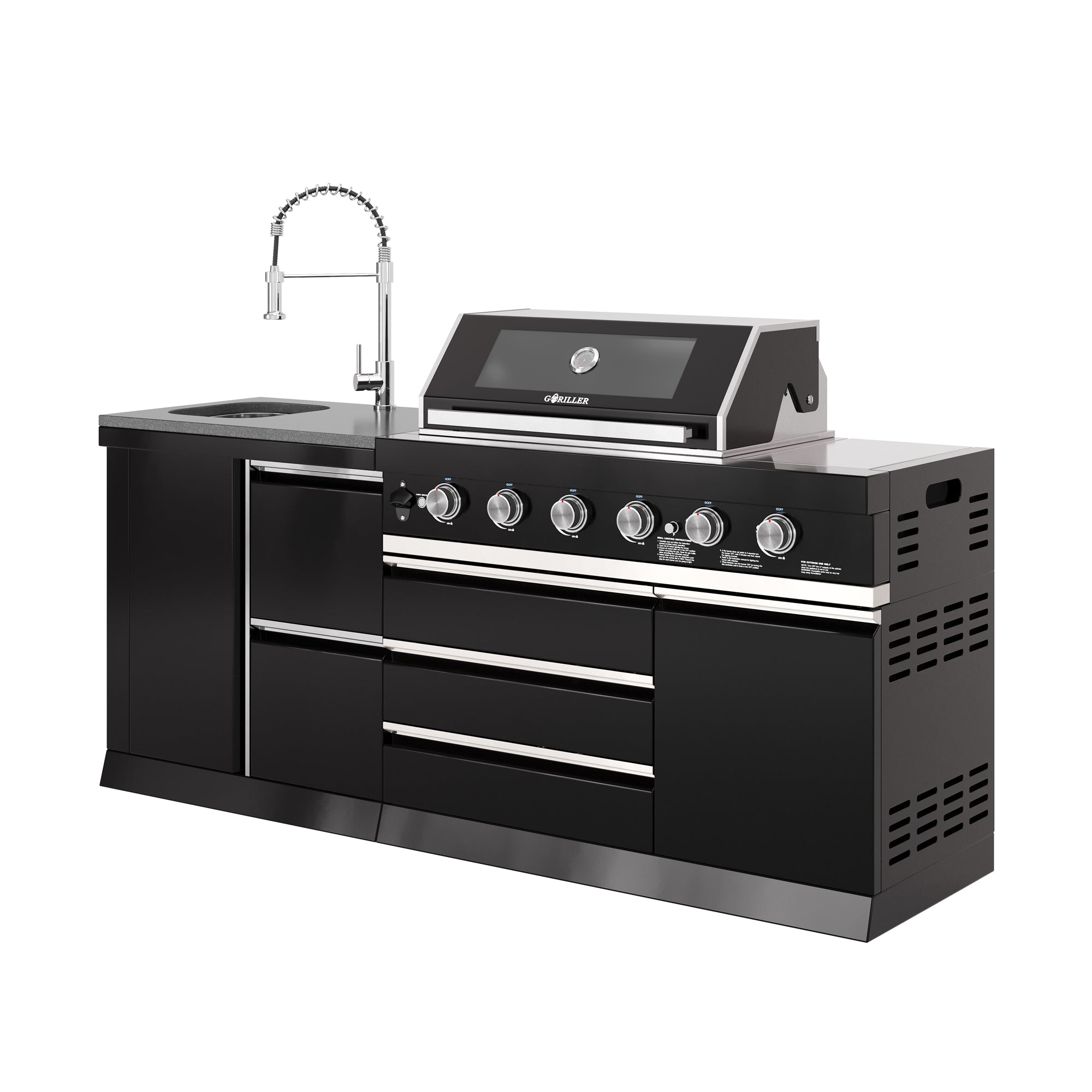 Cucina da esterno BB-S3 | Griglia a gas | Pulito