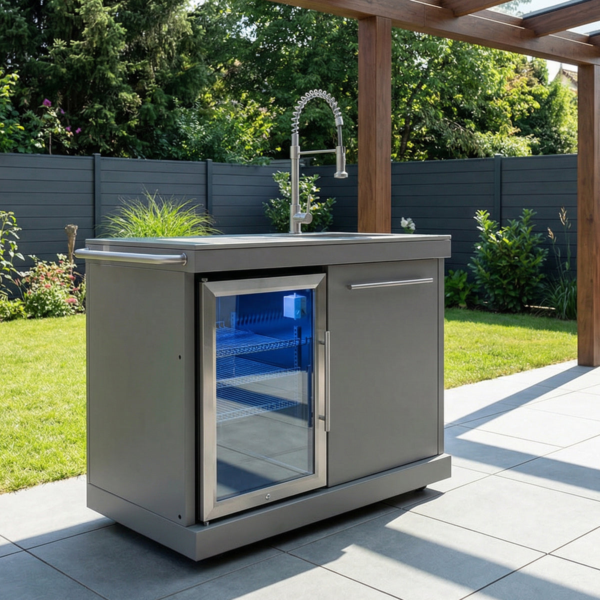 EMPIRE COOL-CLEAN Kühlschrank-Spülbecken Grau