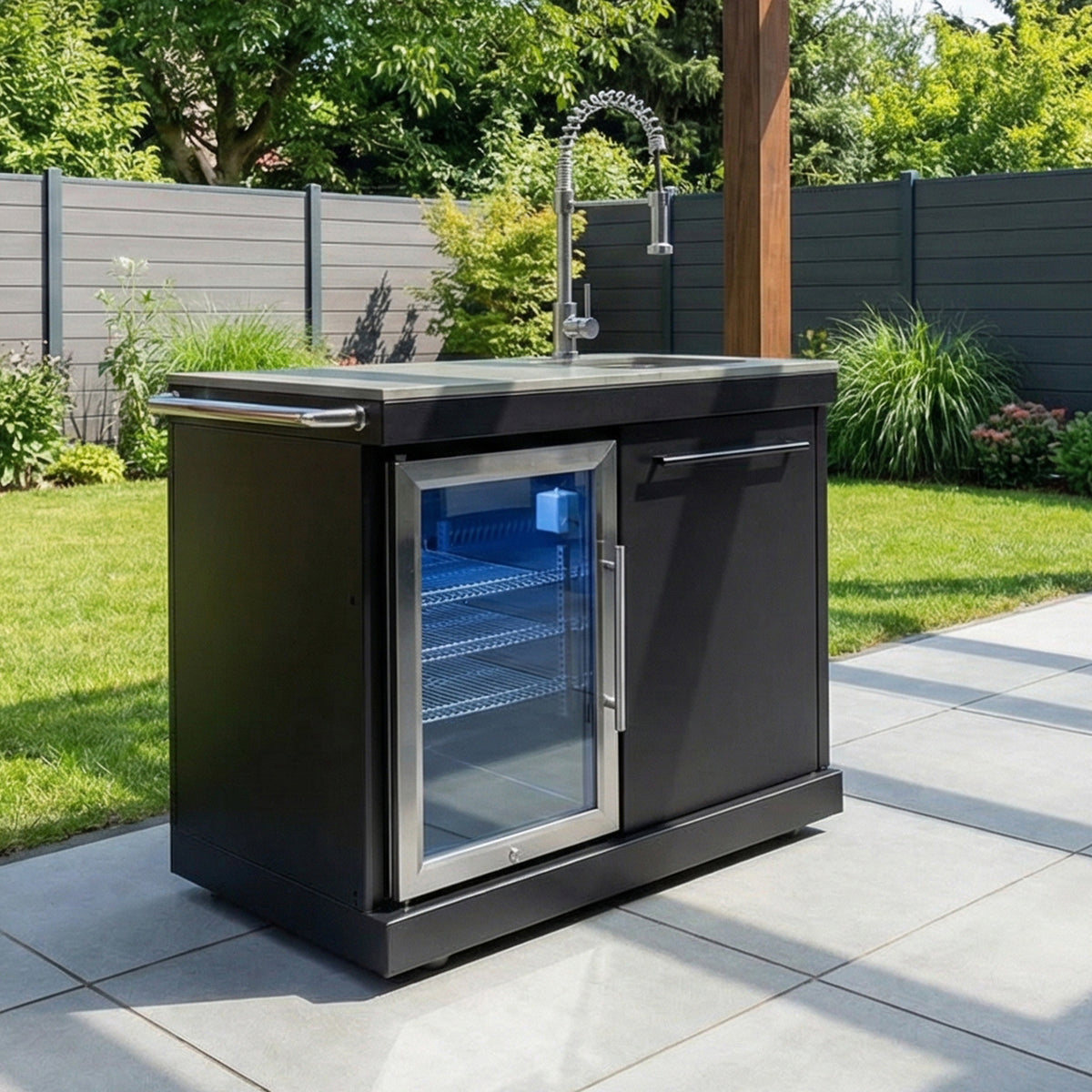 EMPIRE COOL-CLEAN Kühlschrank-Spülbecken Schwarz