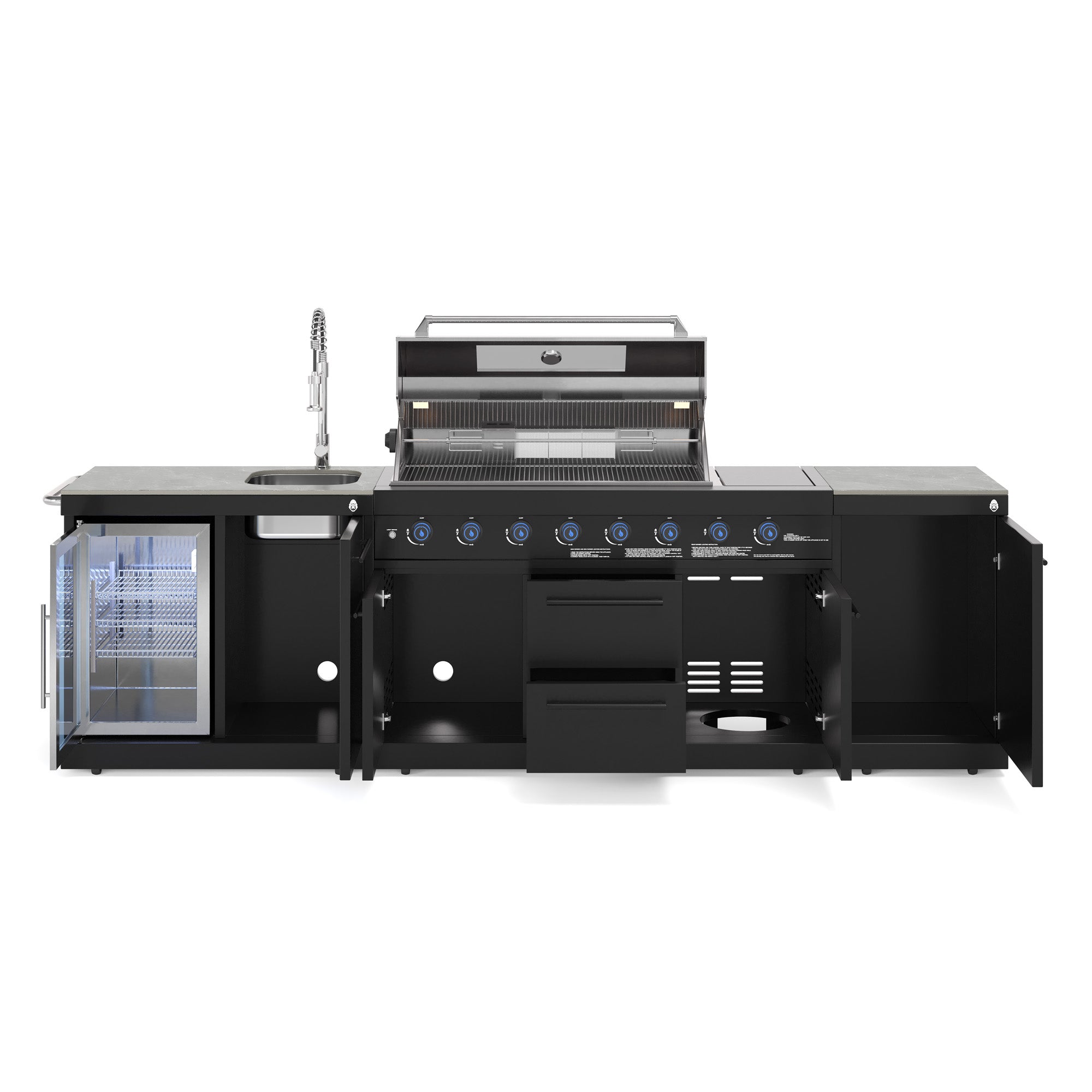 EMPIRE M1 Outdoorküche | Gasgrill | Cool-Clean | Prep Schwarz