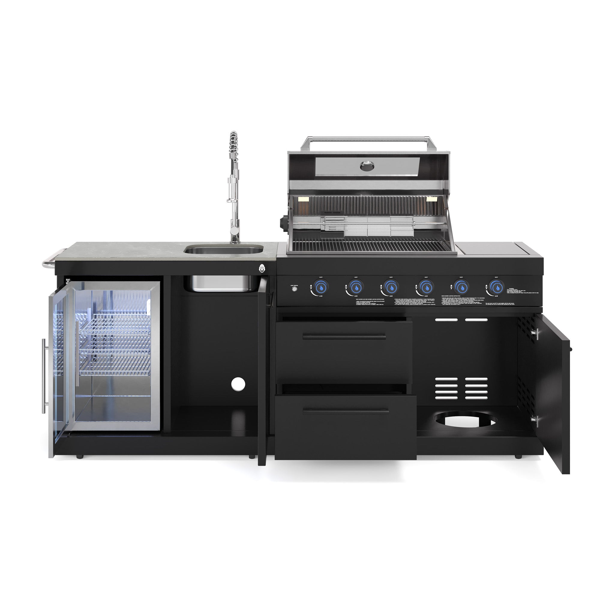 EMPIRE S1 Outdoorküche | Gasgrill | Cool-Clean Schwarz