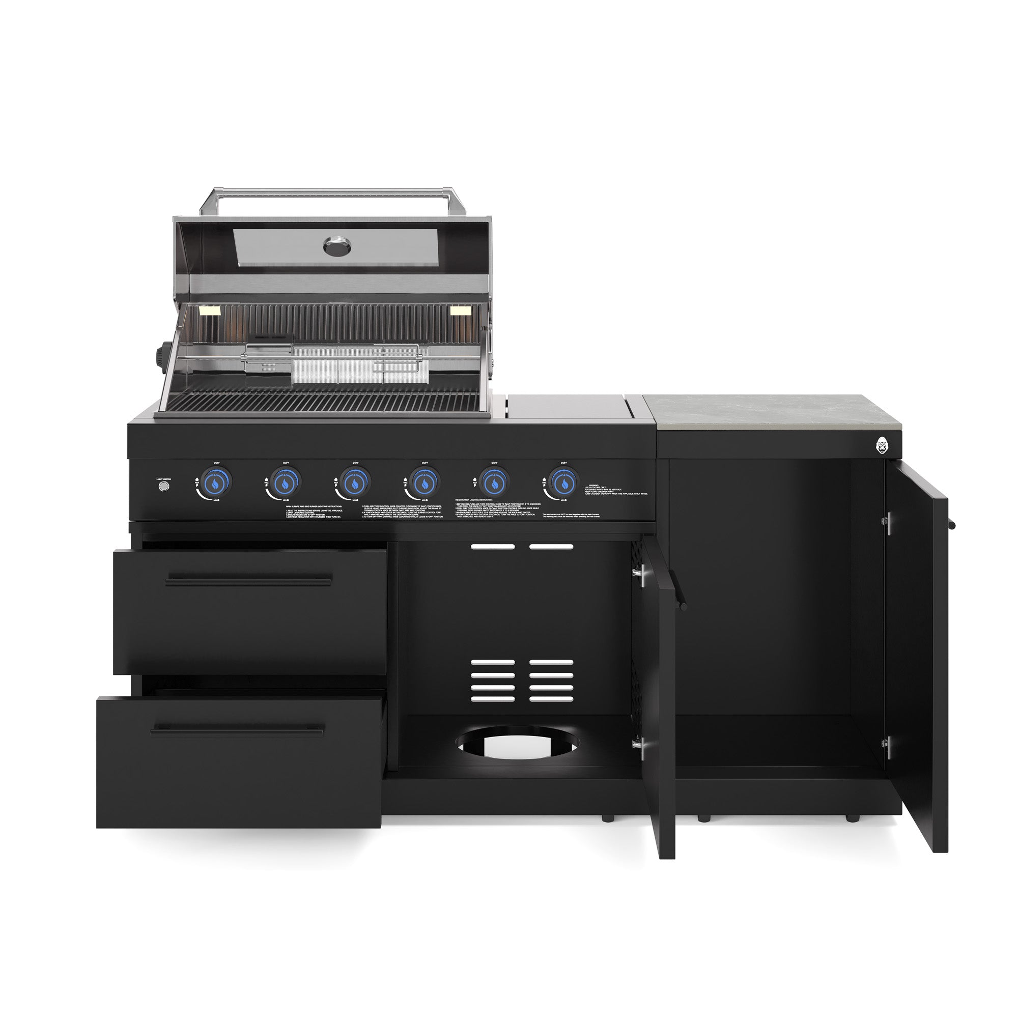 EMPIRE S2 Outdoorküche | Gasgrill | Prep Schwarz