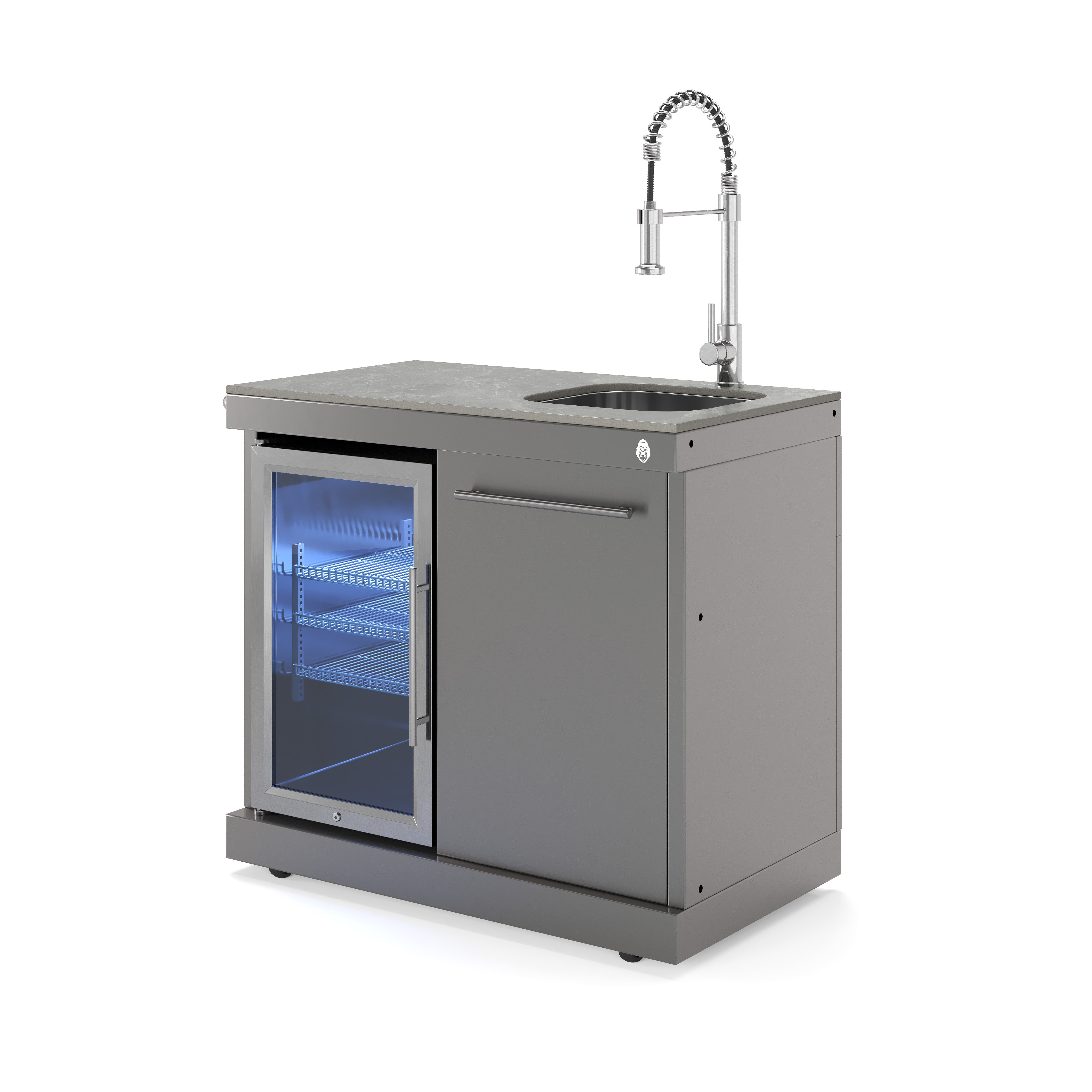 EMPIRE COOL-CLEAN Kühlschrank-Spülbecken Grau