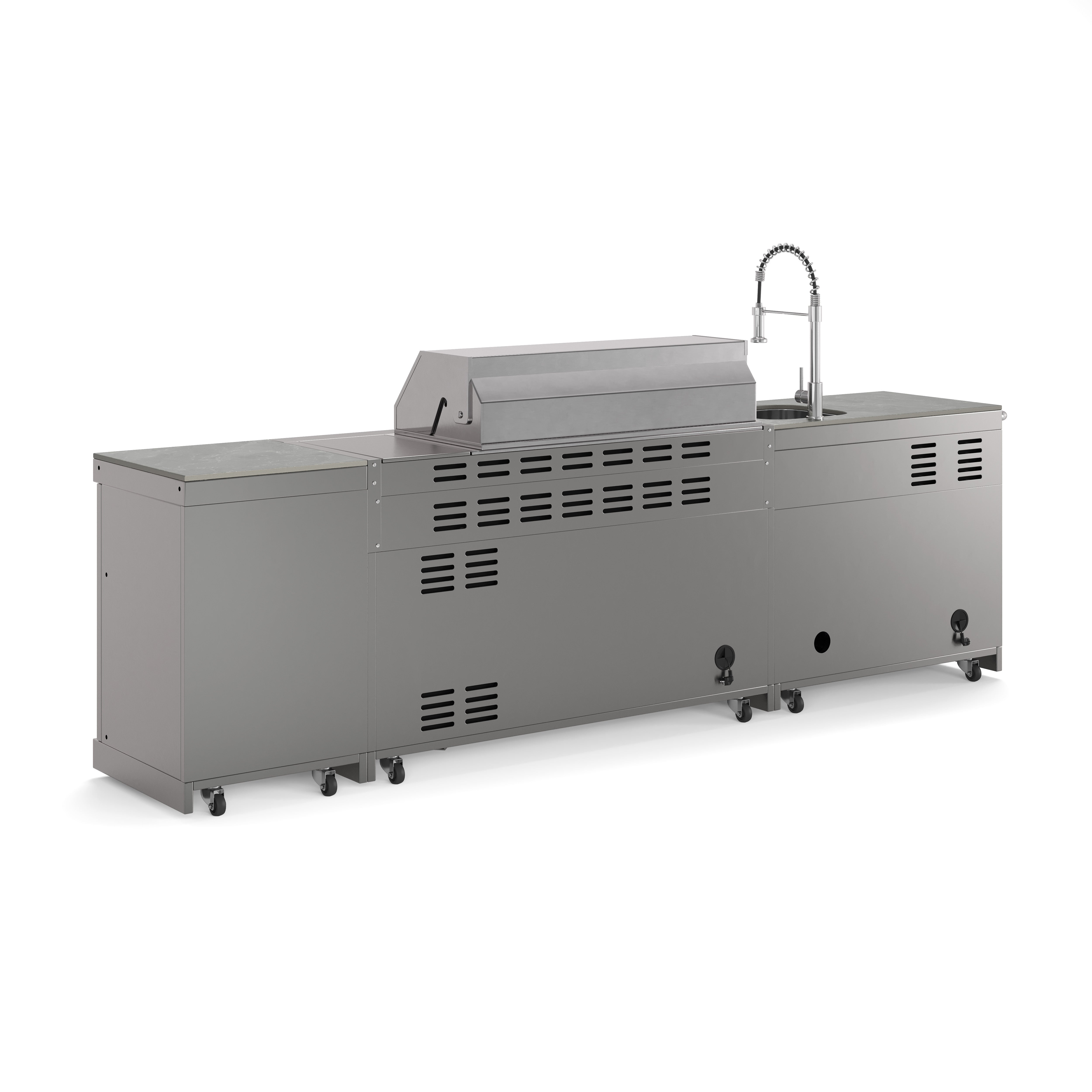 EMPIRE M1 Outdoorküche | Gasgrill | Cool-Clean | Prep Grau
