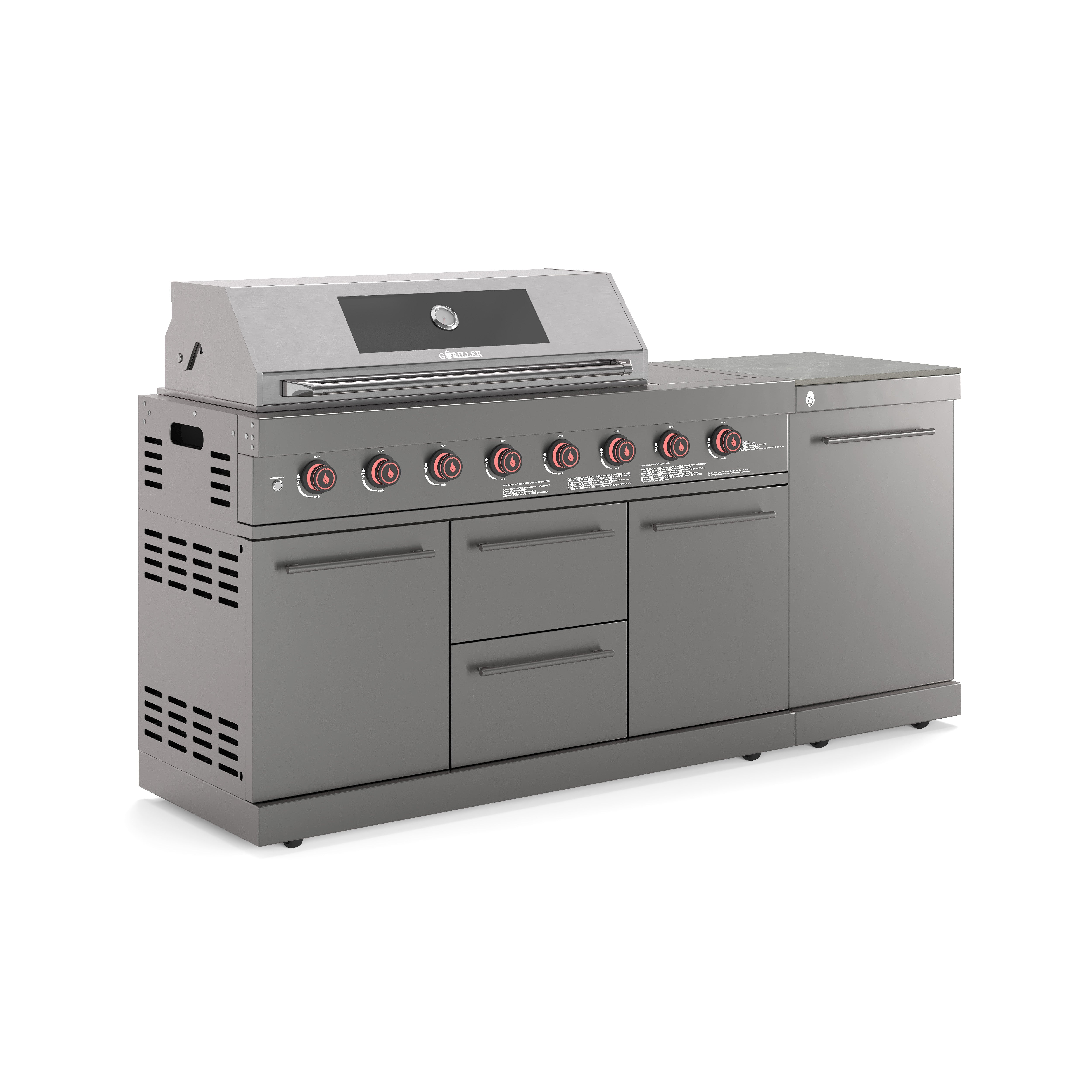 EMPIRE S2 Outdoorküche | Gasgrill | Prep Grau