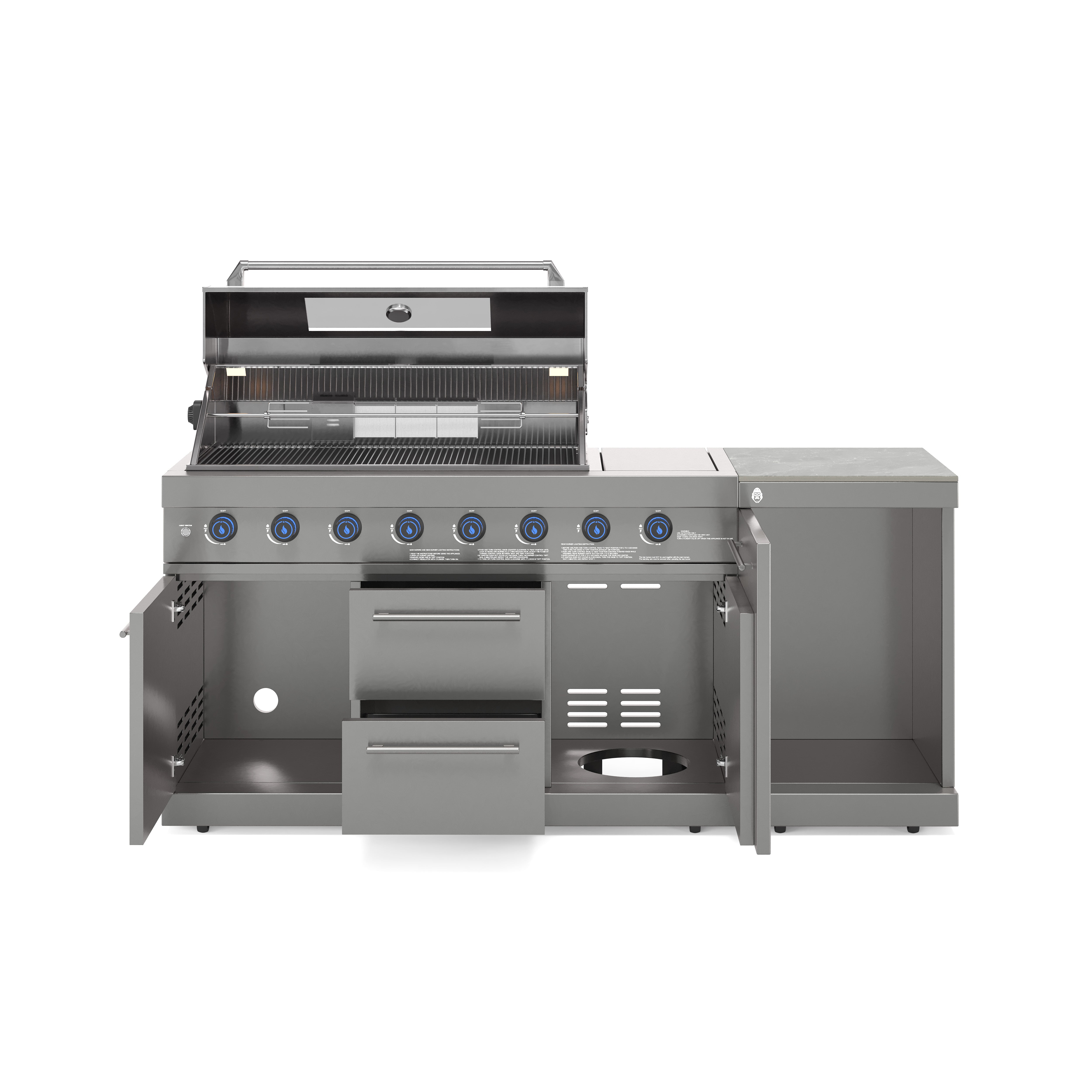 EMPIRE S2 Outdoorküche | Gasgrill | Prep Grau
