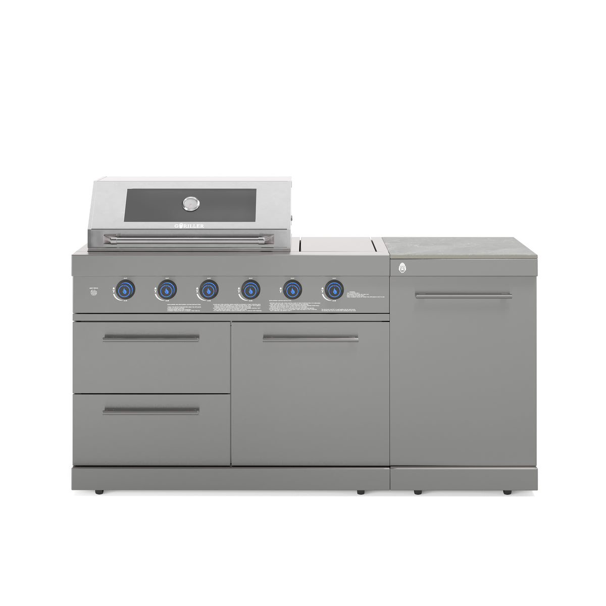 EMPIRE S2 Outdoorküche | Gasgrill | Prep Grau